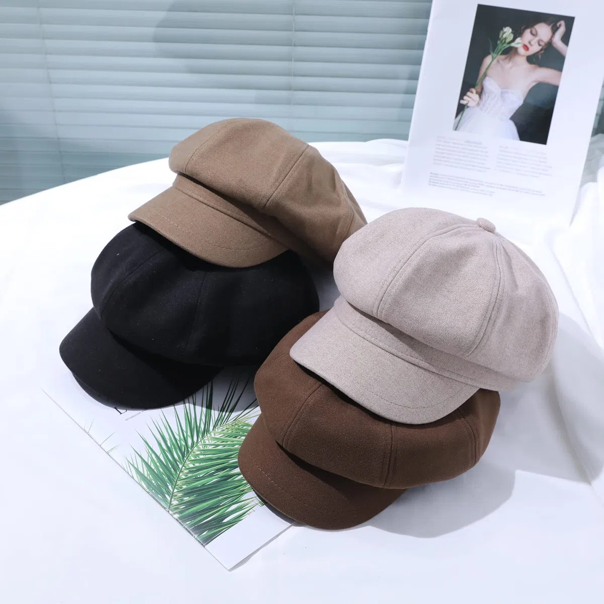 Gajaous Gorros de globo para mujer con visor, boina, retro, Baker Boy, gorra Newsboy