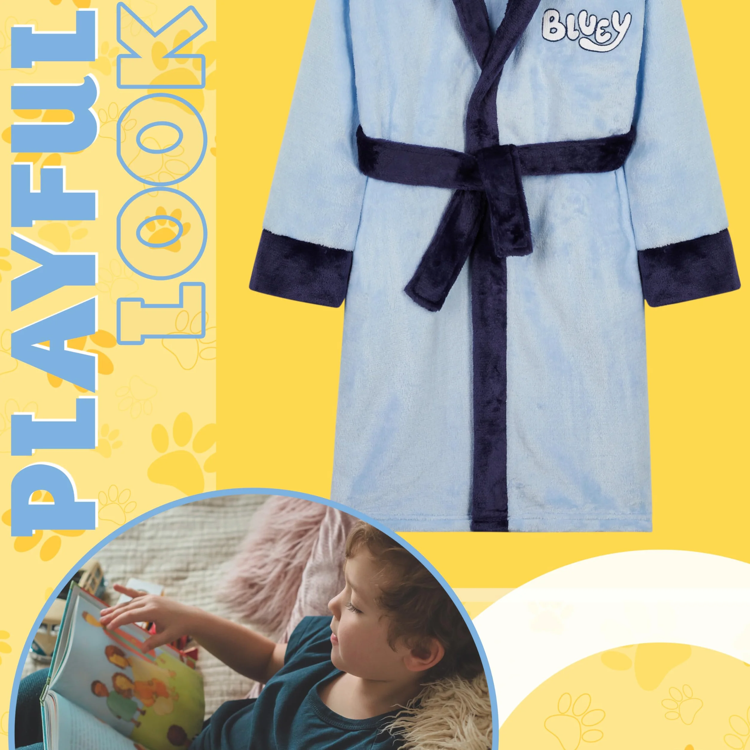 Bluey Bata Casa Niña Niño con Capucha y Cordón Cosido, Bingo Albornoz Infantil Bebe Invierno Polar Cálido, Regalos Niños