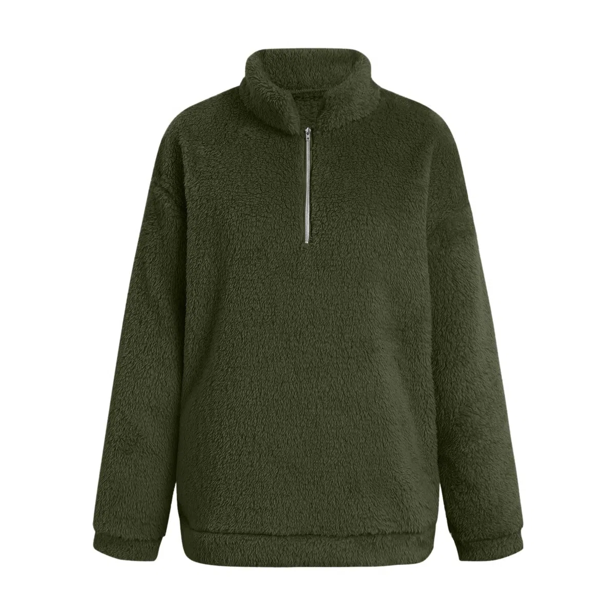 Sudadera Informal con Cuello Alto y Forro Polar, Suave y cómoda para otoño e Invierno.