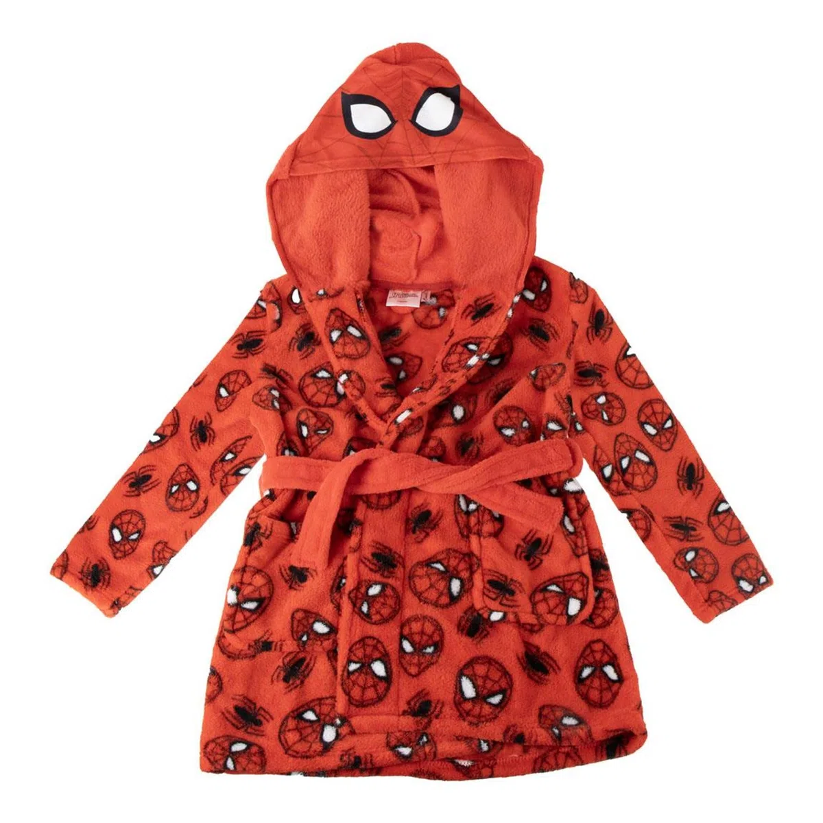 Batín Spiderman suave niños y niñas con capucha y cinturón – Bata casa Spiderman calentita y cómoda con tejido tipo polar y diseño oficial