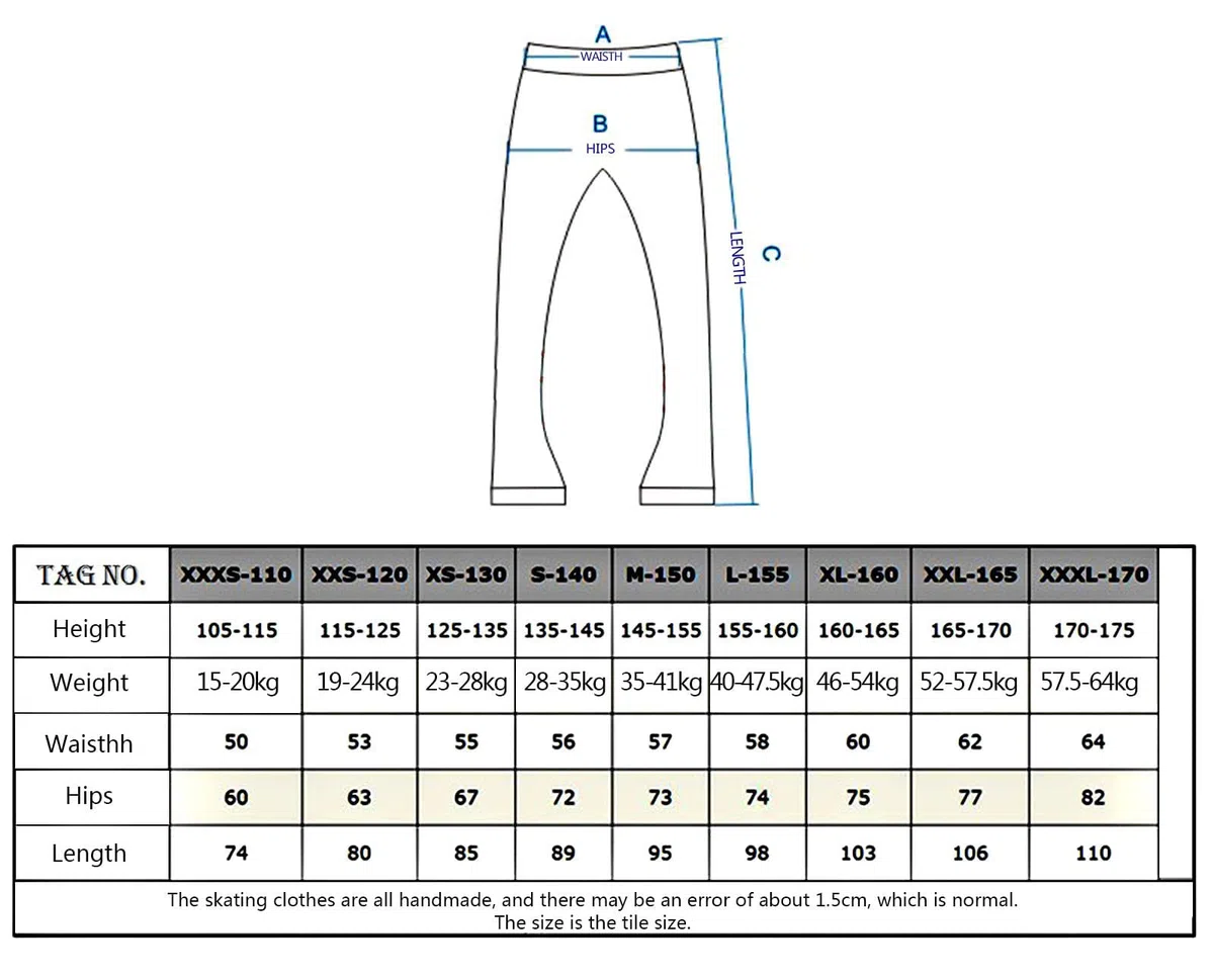ZMIN Leggings negros para patinaje sobre hielo, mallas transpirables para patinaje artístico sobre las botas, ropa deportiva