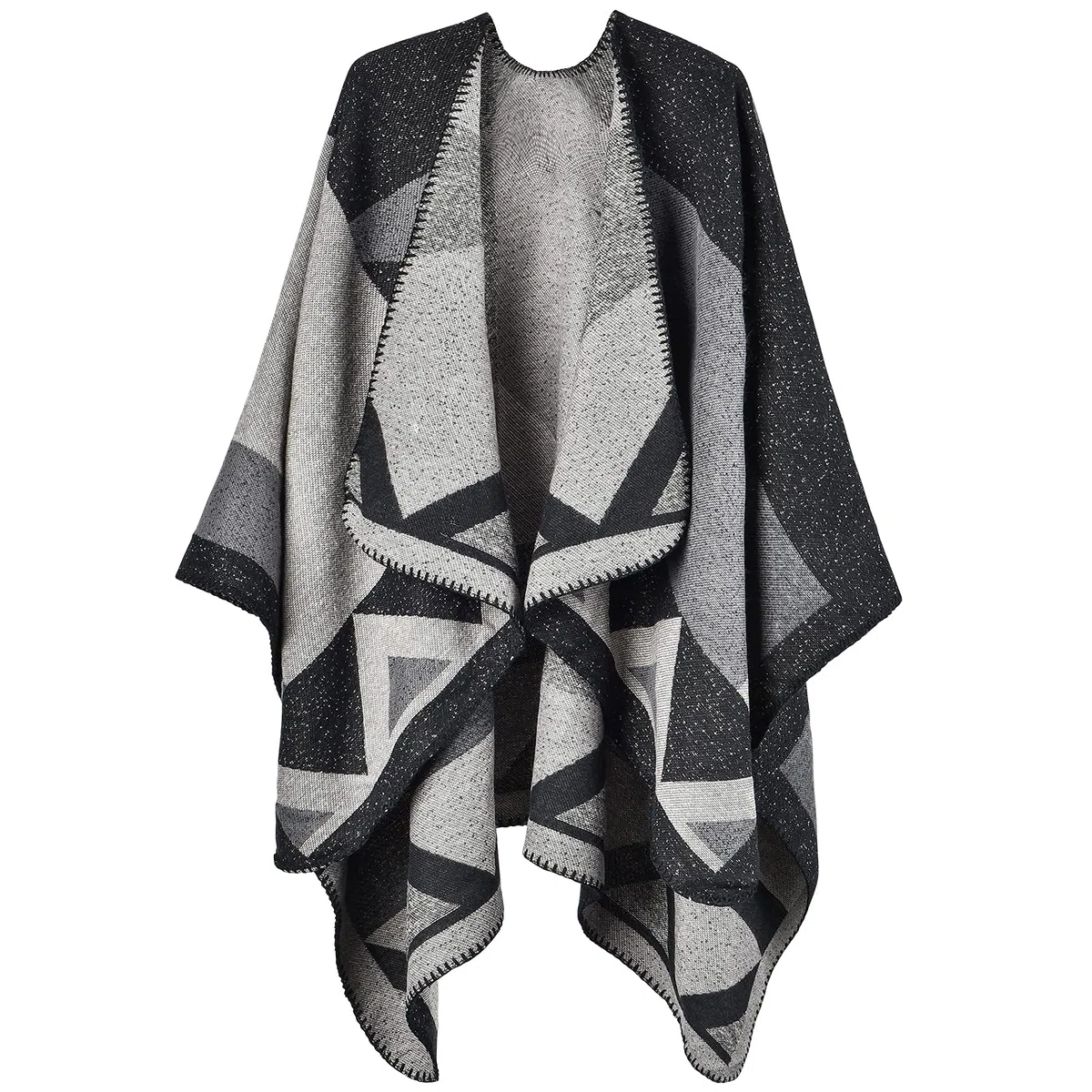 OOPOR Poncho Tejer Invierno de Mujer - Chal Lana Tela Escocesa Grande Bata Cardigan Acogedor Fular Crochet Capa Suave para Ropa Boda Jersey Mantón Casa Navidad Festival Disfraz ​Otoño Regalo 9 Color