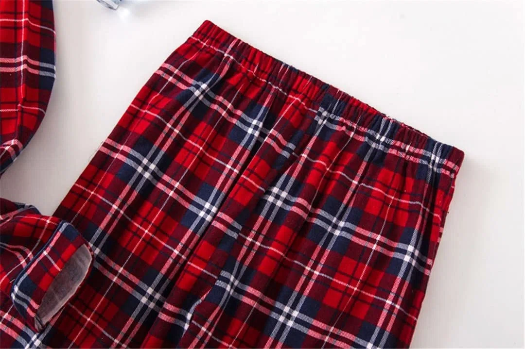 Conjunto de Pijama de Invierno para Mujer,Franela de algodón, Pantalones Largos, Traje para Dormir, 16 M
