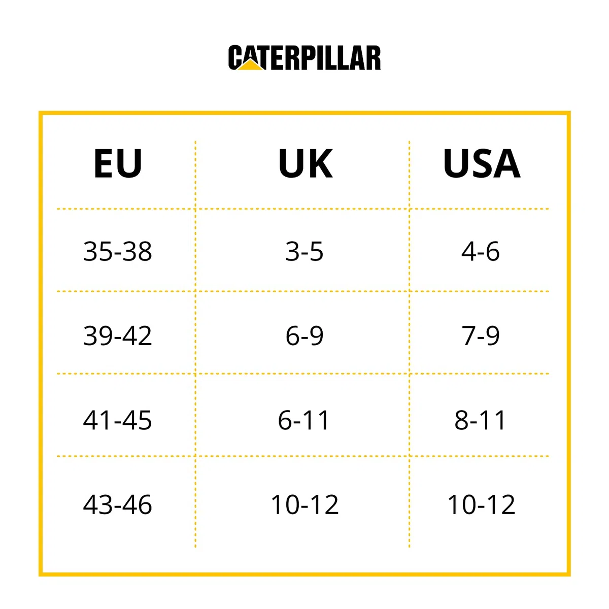 Caterpillar 4 Pares Calcetines Largos de Trabajo para Hombres Reforzados en el Talón y Punta, Algodón