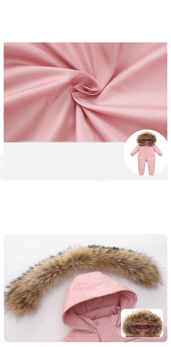 bestgift Traje de una sola pieza para niños hombres y mujeres traje de esquí de plumón traje de una sola pieza 1-6 años engrosado, Negro, 110 cm