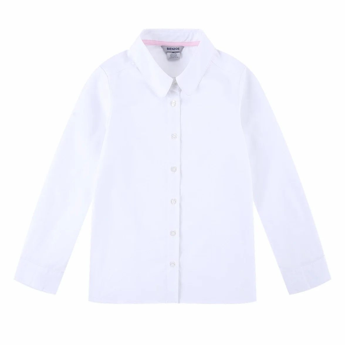 Bienzoe Niña Uniformes Escolares Oxford Manga Larga Blusa