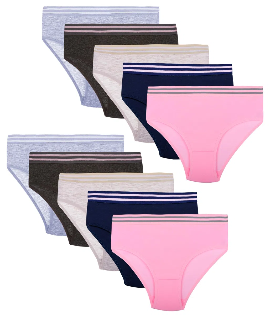 LOREZA ® 10 Braguitas de algodón para niña - Material cómodo y Suave - con Diferentes Motivos