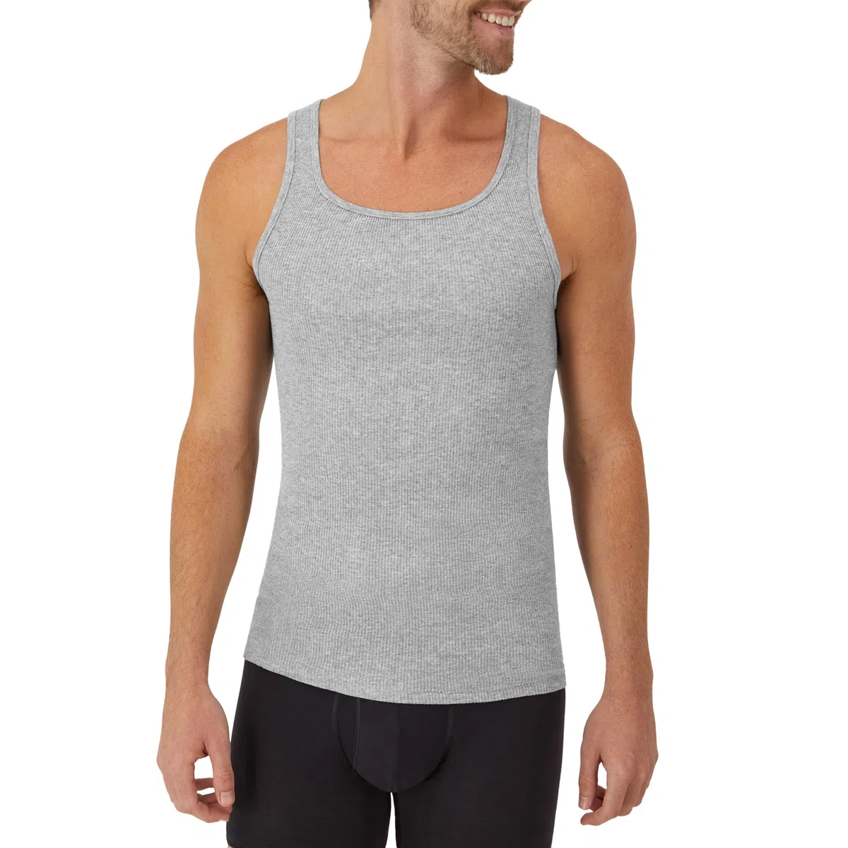 Hanes Men's Tank Top Undershirt Pack, Cool & Breathable Cotton, Moisture-Wicking Ribbed Tanks For Men, Multi-Pack Ropa Interior Hombre (Pack de 6)