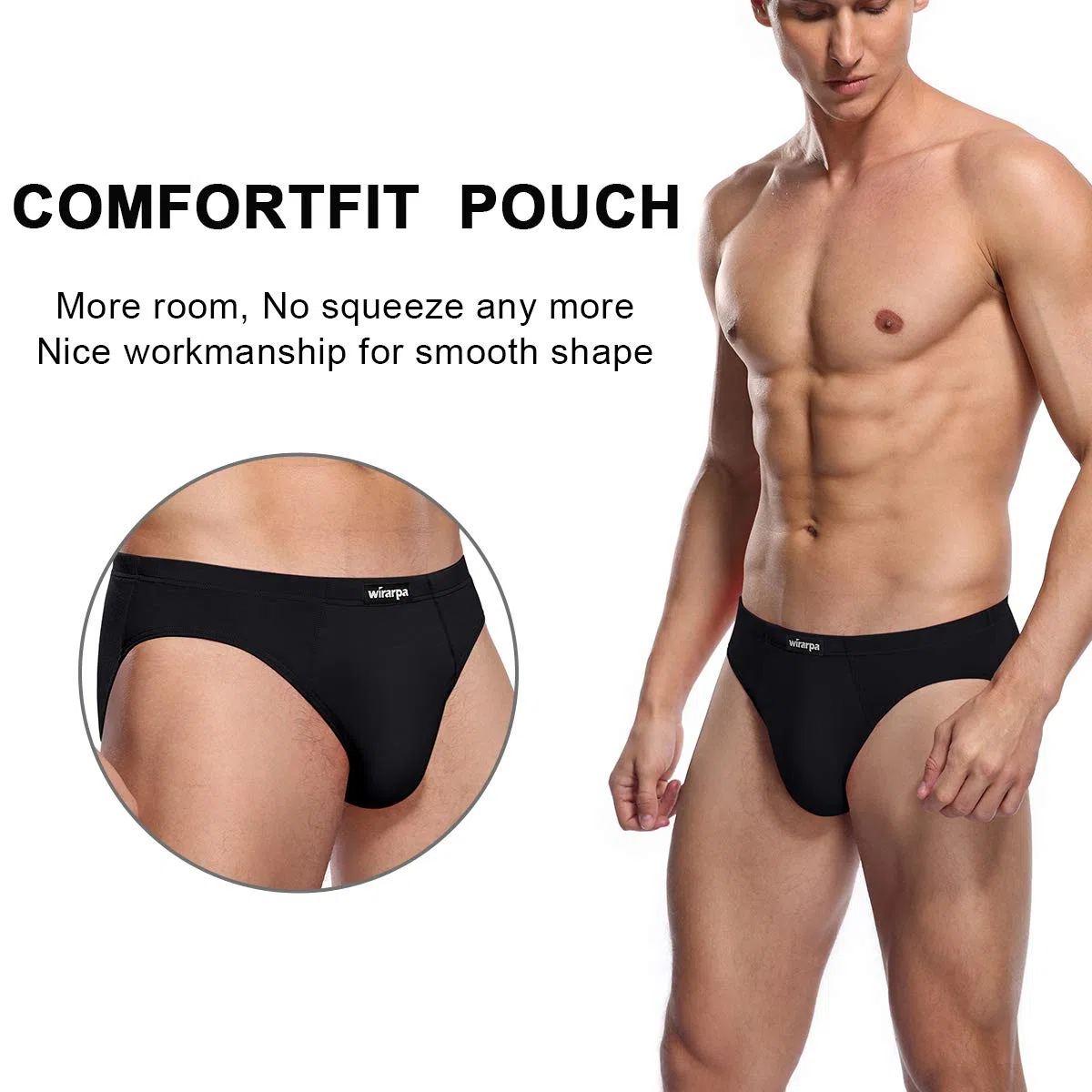 wirarpa Slip Microfibra Hombre Modal Ropa Interior Briefs Calzoncillo para Hombre Pack de 4