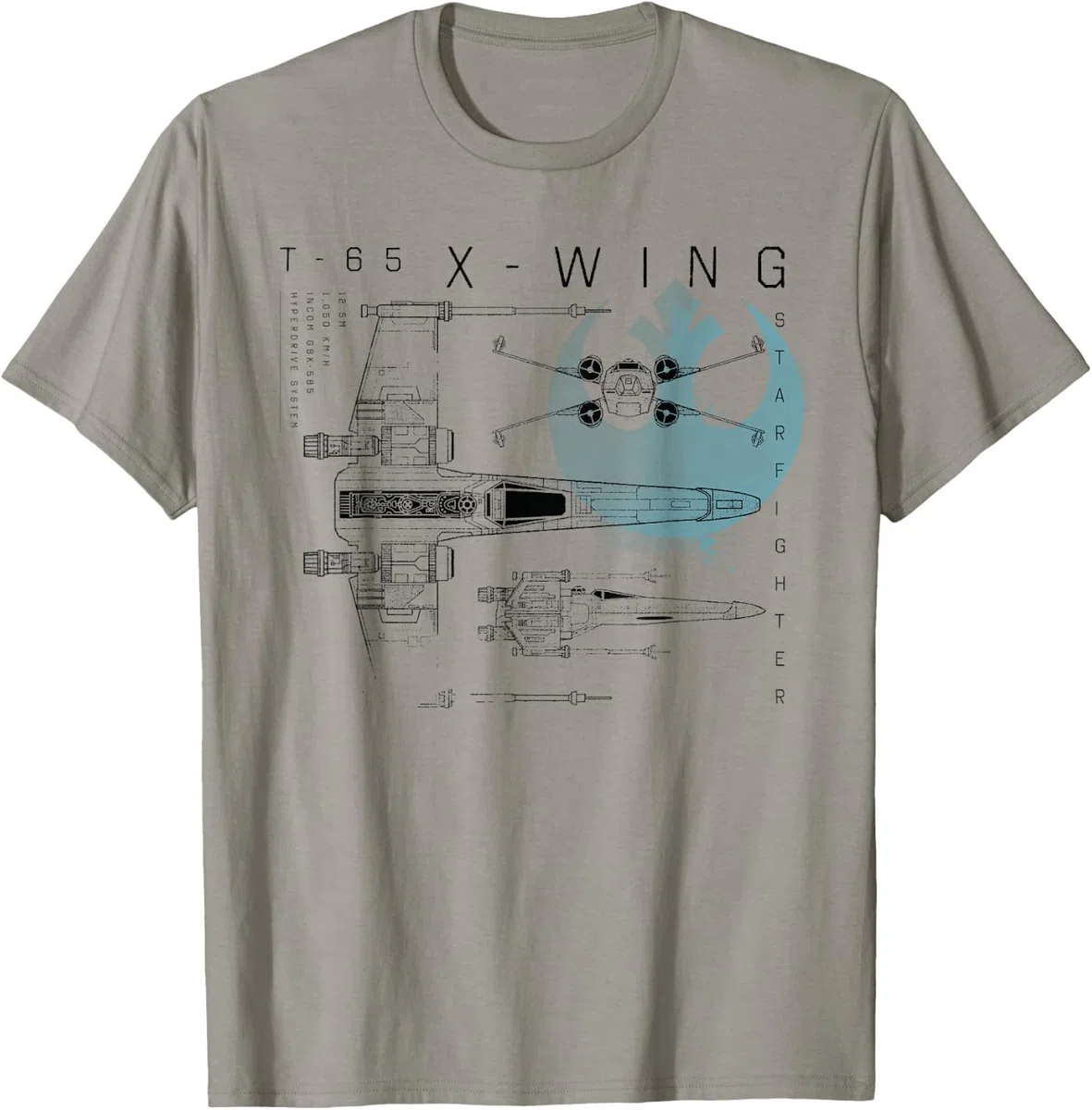 Star Wars Rebel X-Wing Starfighter Schematic Camiseta