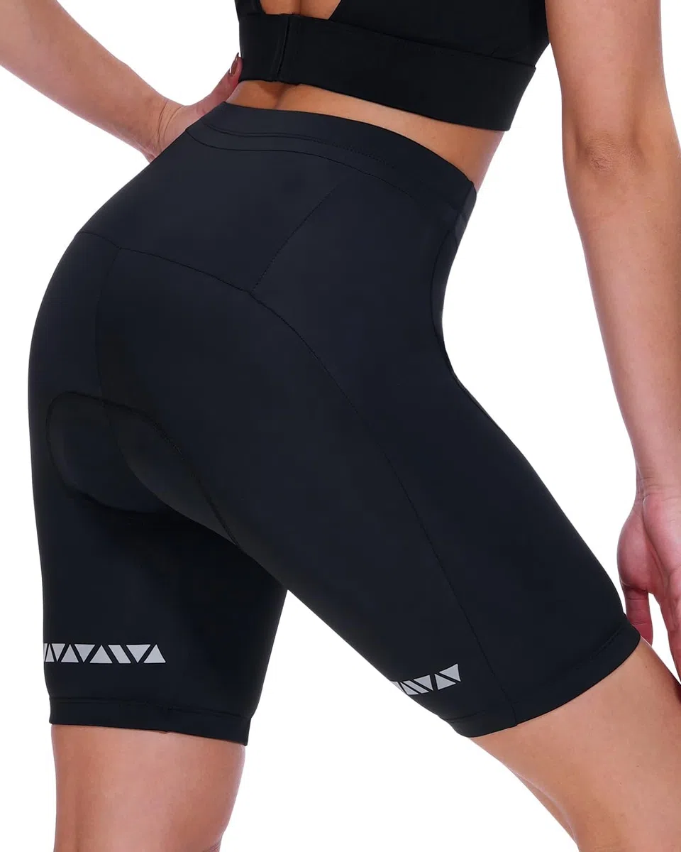 Sportneer - Pantalones Cortos de Ciclismo para Mujer, Acolchados, de Secado rápido, con Acolchado 4D, Pantalones Cortos de Deporte para Mujer, con Acolchado más Ancho y denso