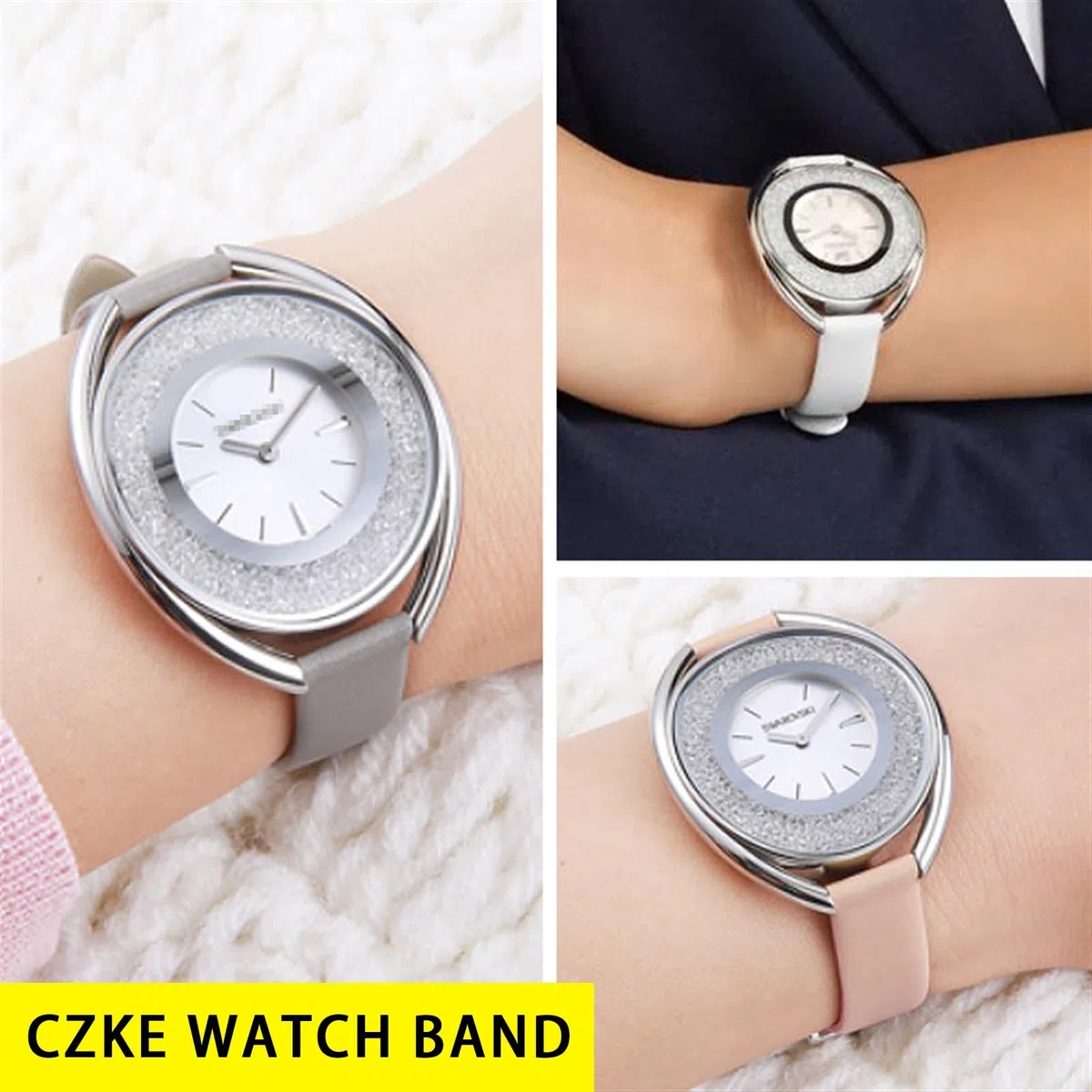 Correa de cuero genuino para Swarovski 5158517/5158544/5158972 WatchAccessories pulsera de moda 12mm correa de reloj de tamaño pequeño para mujer