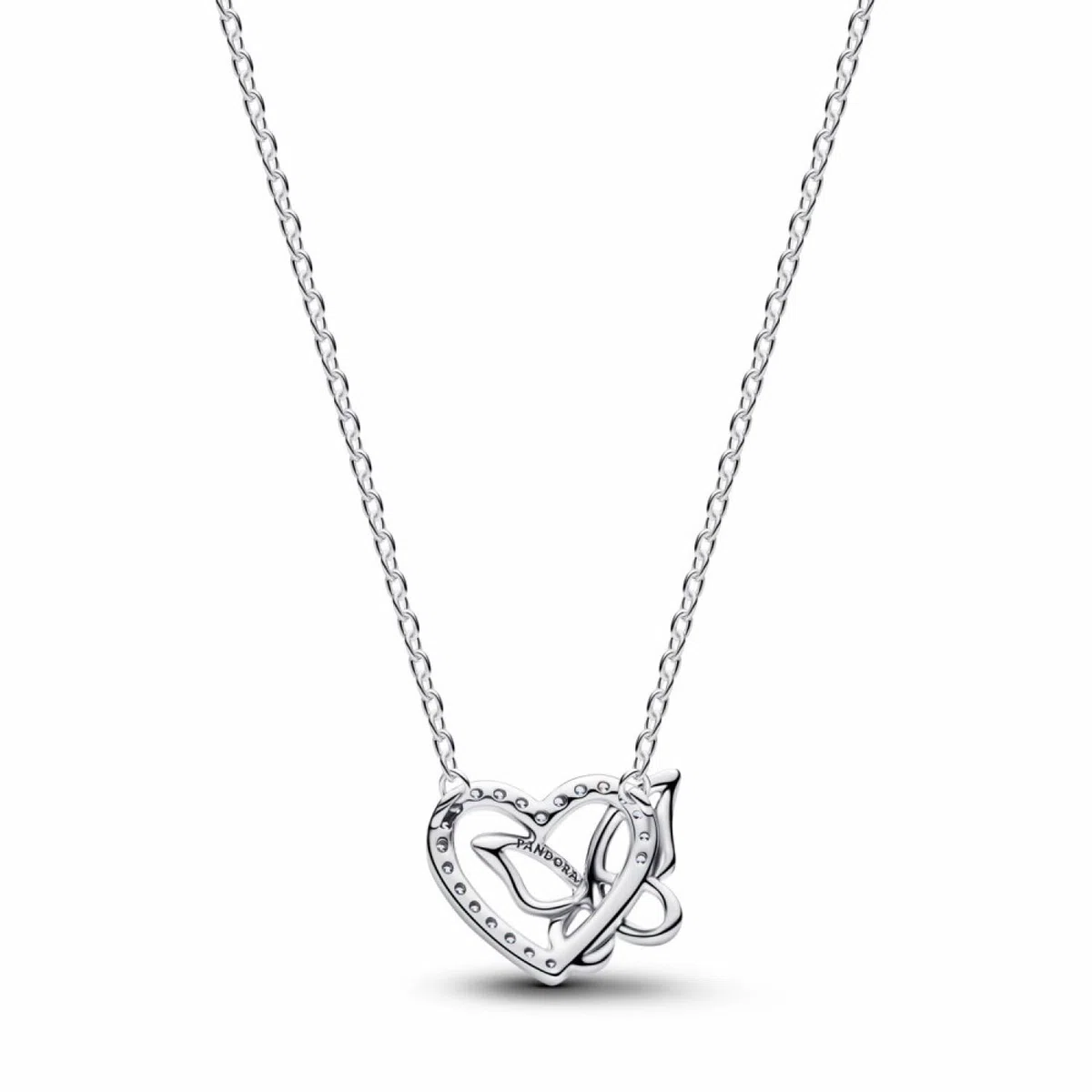 PANDORA Collar 394477C01-45 corazón y mariposa