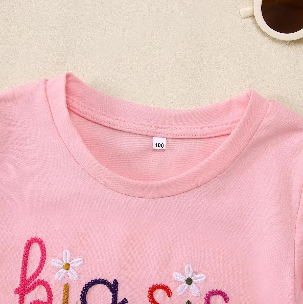 Big Sister Shirt Baby Anuncio para Niñas Camiseta con Bordado Big Sis Niño Promocionado A Gran Hermana Camiseta Verano Manga Corta Camisetas Lindas Bordadas Algodón Top