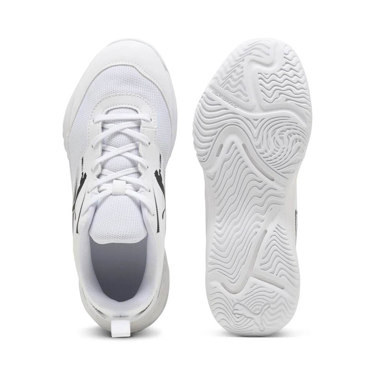 PUMA VARION II JR, Indoor Court Shoe, White Black, 34 EU