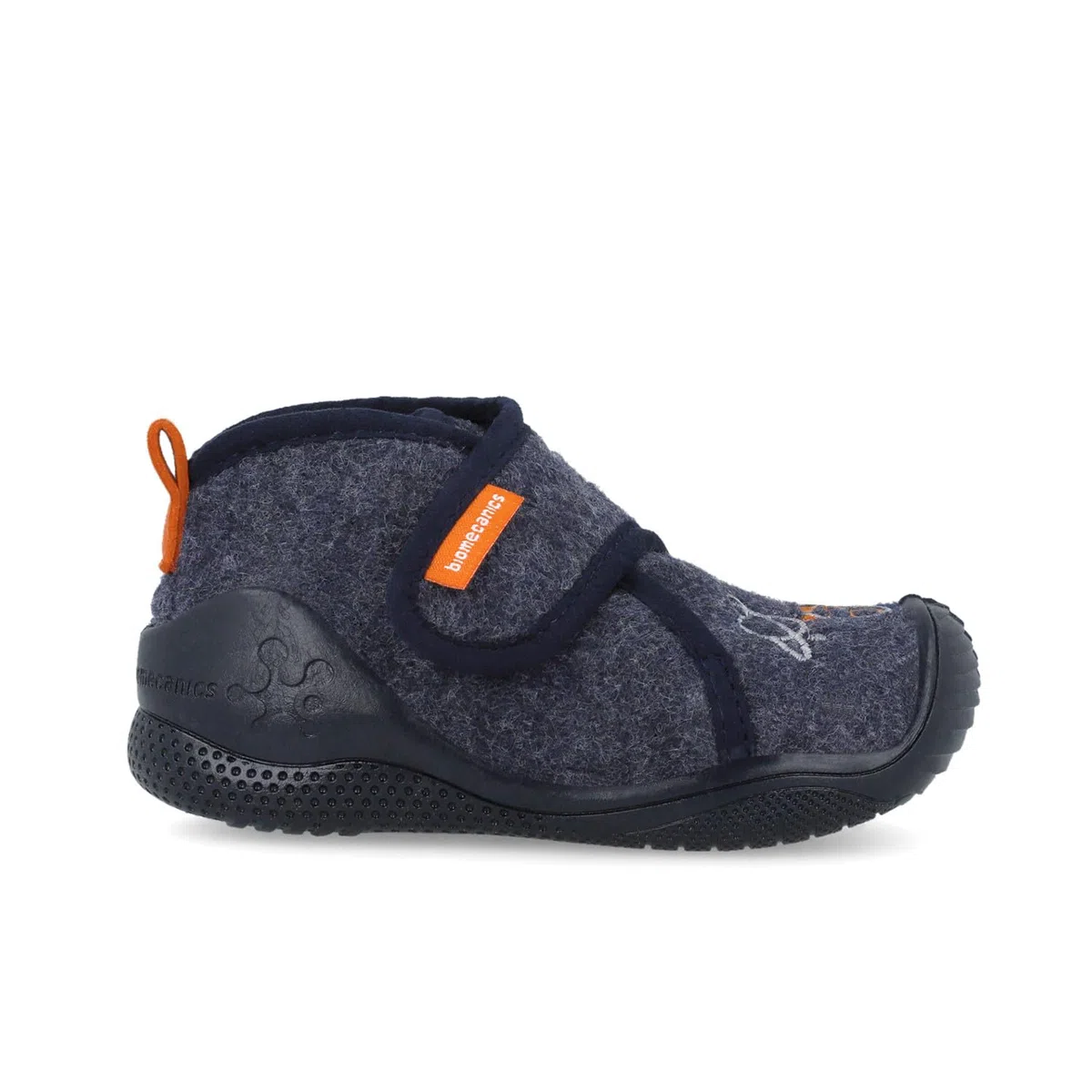 Biomecanics 251144-B168 | Zapatillas de Casa Niño Bebé Gris Oscuro con Cierre Ajustable | Suela Antideslizante | Plantilla Extra