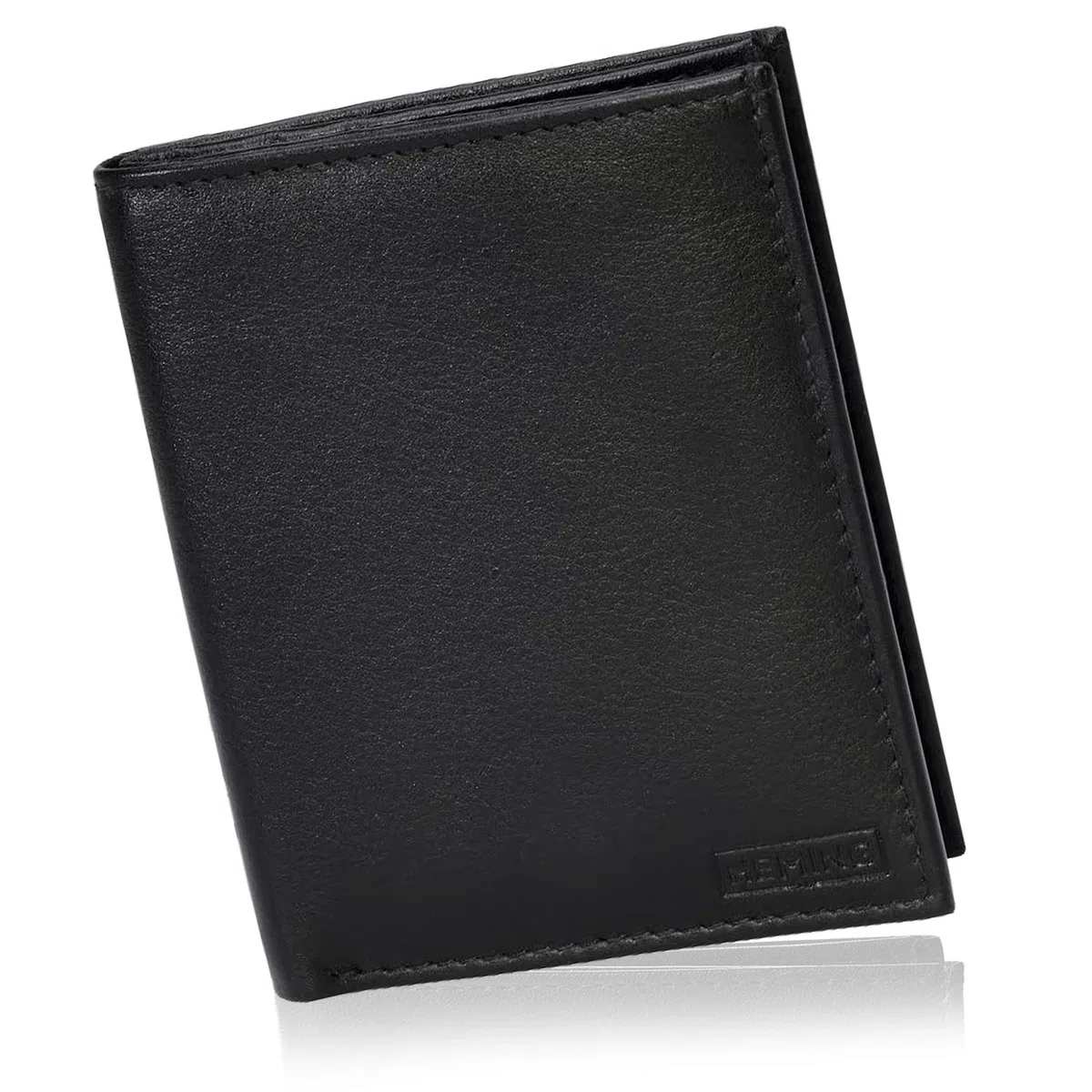 HEMING Cartera Delgada para Hombre, Soporte Minimalista para Tarjetas de crédito, Capacidad para hasta 12 Tarjetas y Billetes, Tarjeta de crédito y Billetes de Banco de Piel auténtica Suave, Cartera
