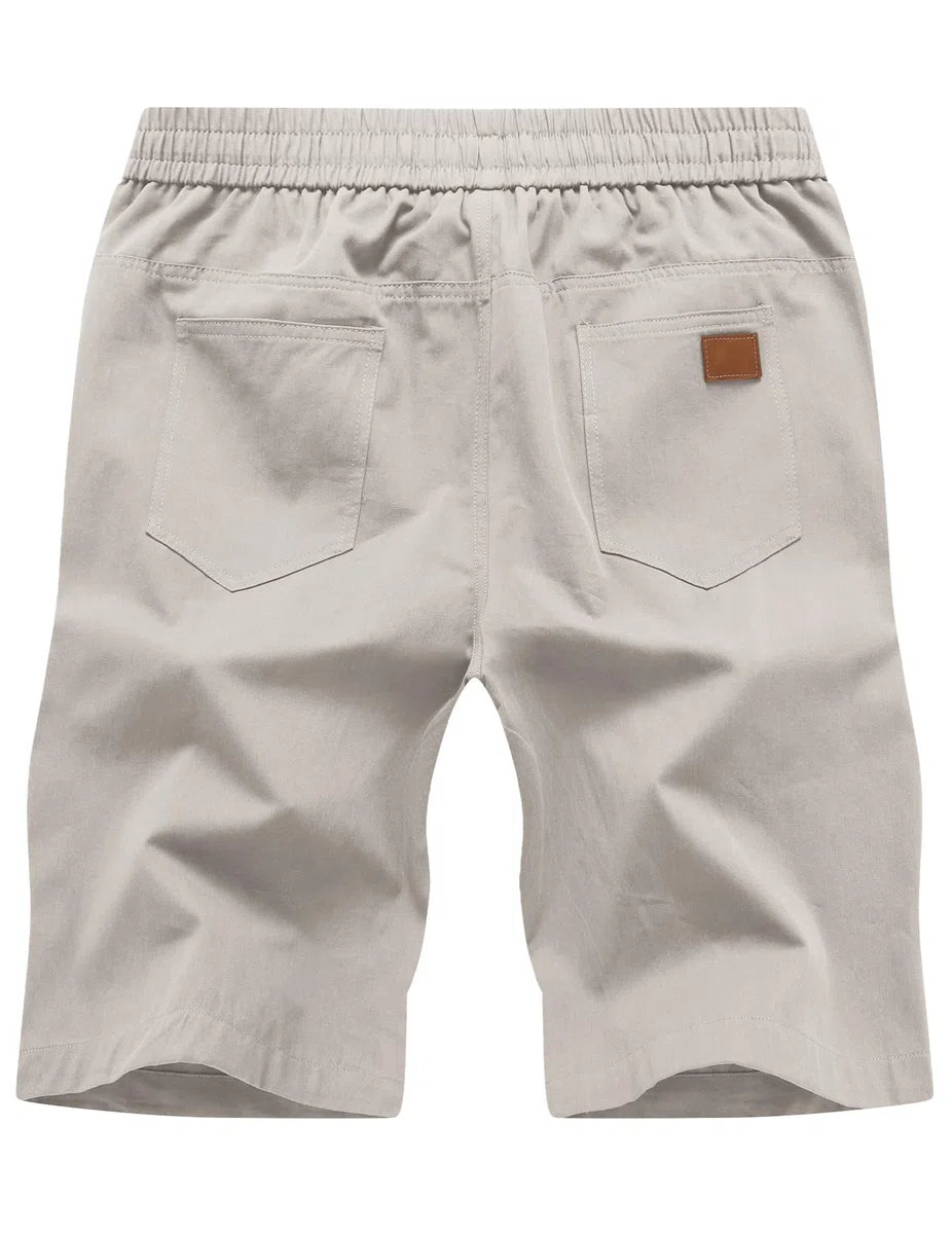 TARAINYA Pantalón Corto Hombre de Algodón Suave con Cordon Ajustable y Bolsillos