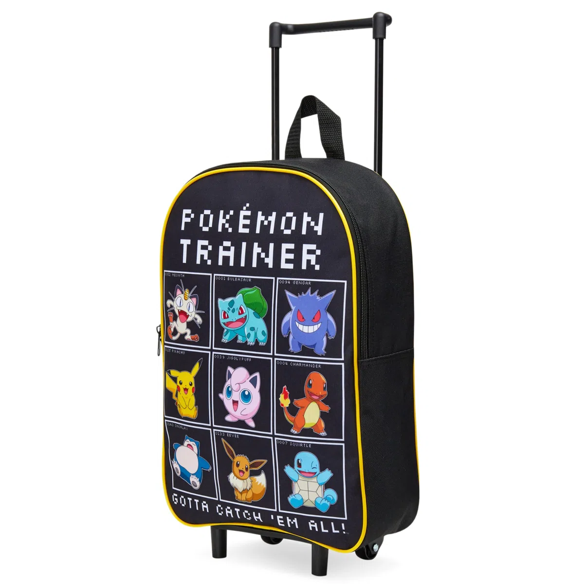 Pokémon Maleta Infantil Niños - Maleta Plegable con Ruedas, 39x27 cm, 10.5 litros, 2 Ruedas, Asa Extensible (S (39-10.5L) Negro/Multi)