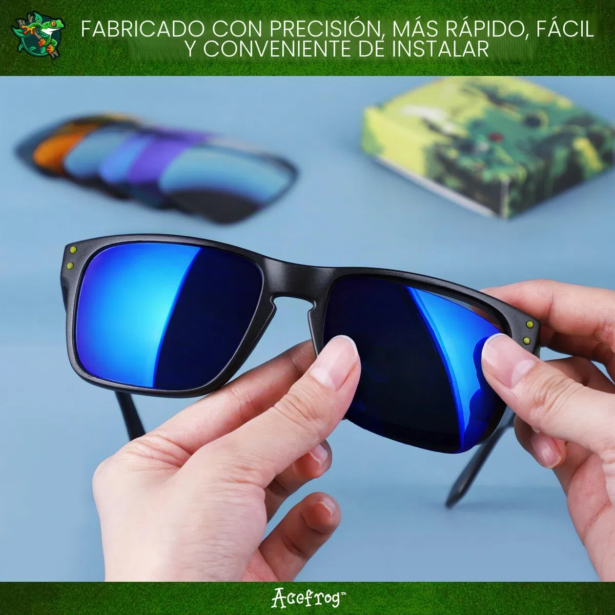 Acefrog 4 pares de lentes polarizados de repuesto para gafas de sol Oakley Holbrook OO9102, ajuste perfecto, inastillable, antiarañazos, paquete económico