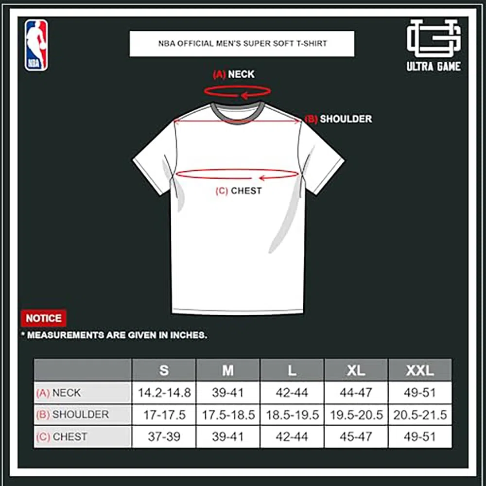 Ultra Game NBA Arched Plexi tee for Men Camiseta de Manga Corta con plexiglás arqueado para Hombre, Negro, L