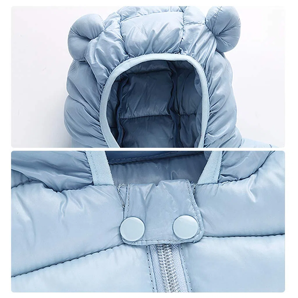 JiAmy Bebé Chaqueta Invierno Abrigo con Capucha Ligero Trajes Ropa de Calle Acolchado 6 meses - 5 Años