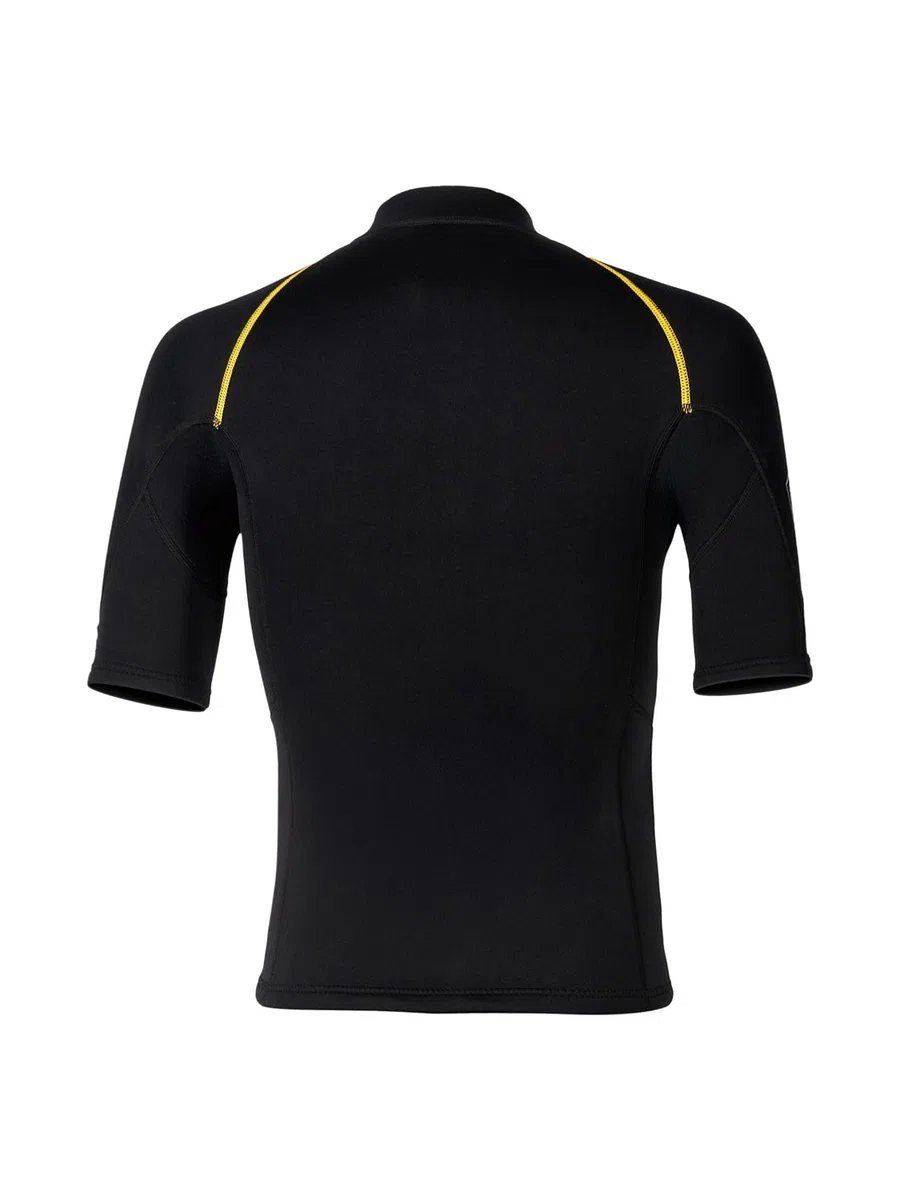 Camiseta De Neopreno para Hombre De Manga Corta Top con Cremallera Frontal Camiseta De Secado Rápido Traje De Natación Surf