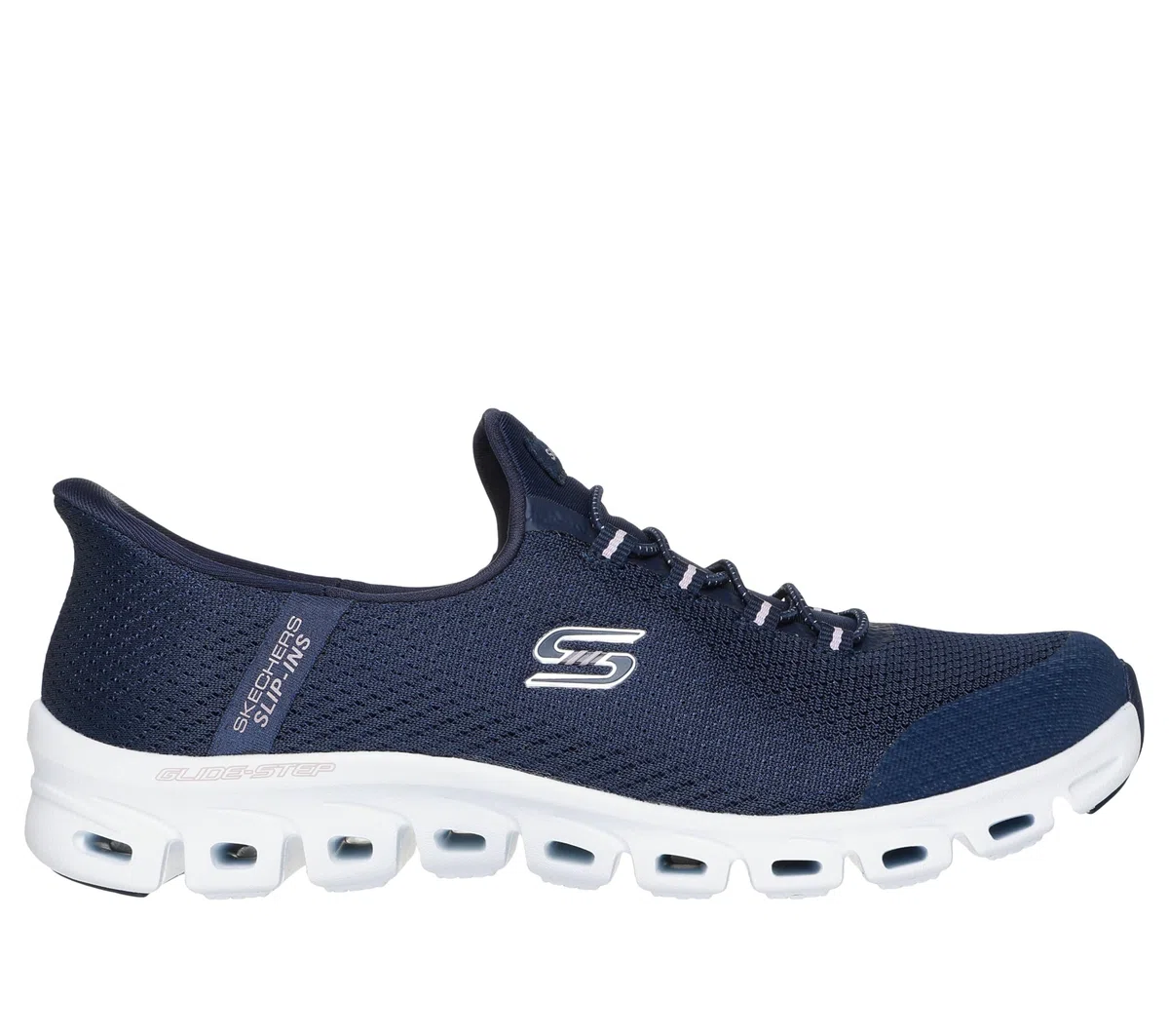 Skechers Mujer Glide-Step Pursuit Slip-In Entrenador | Casual, Slip-ins, Glide-Step, espuma viscoelástica refrigerada por aire, lavable a máquina, vegano