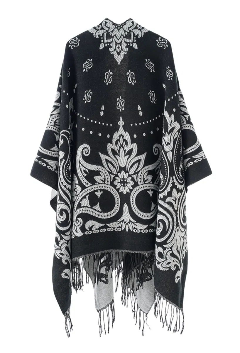 Chal para Mujer, Poncho Abierto, Cárdigan Capa, Suéteres Oversize para Otoño e Invierno