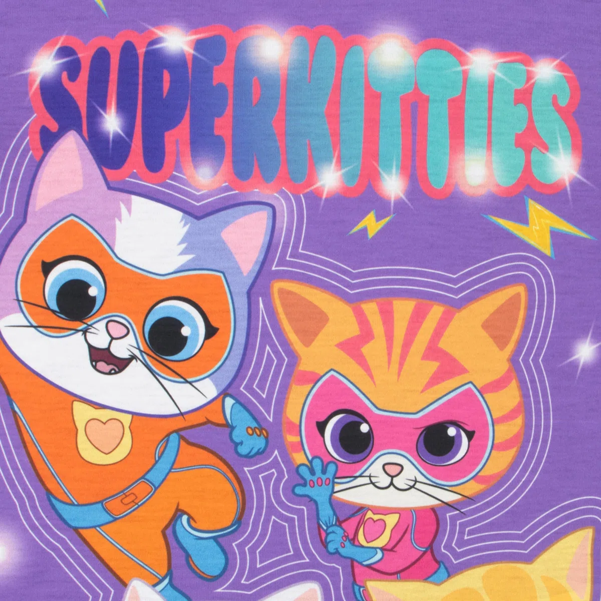 Disney SuperKitties Pijamas Niña, Pijama Chica de Manga Larga, Adorables Conjuntos de Pijama Niña