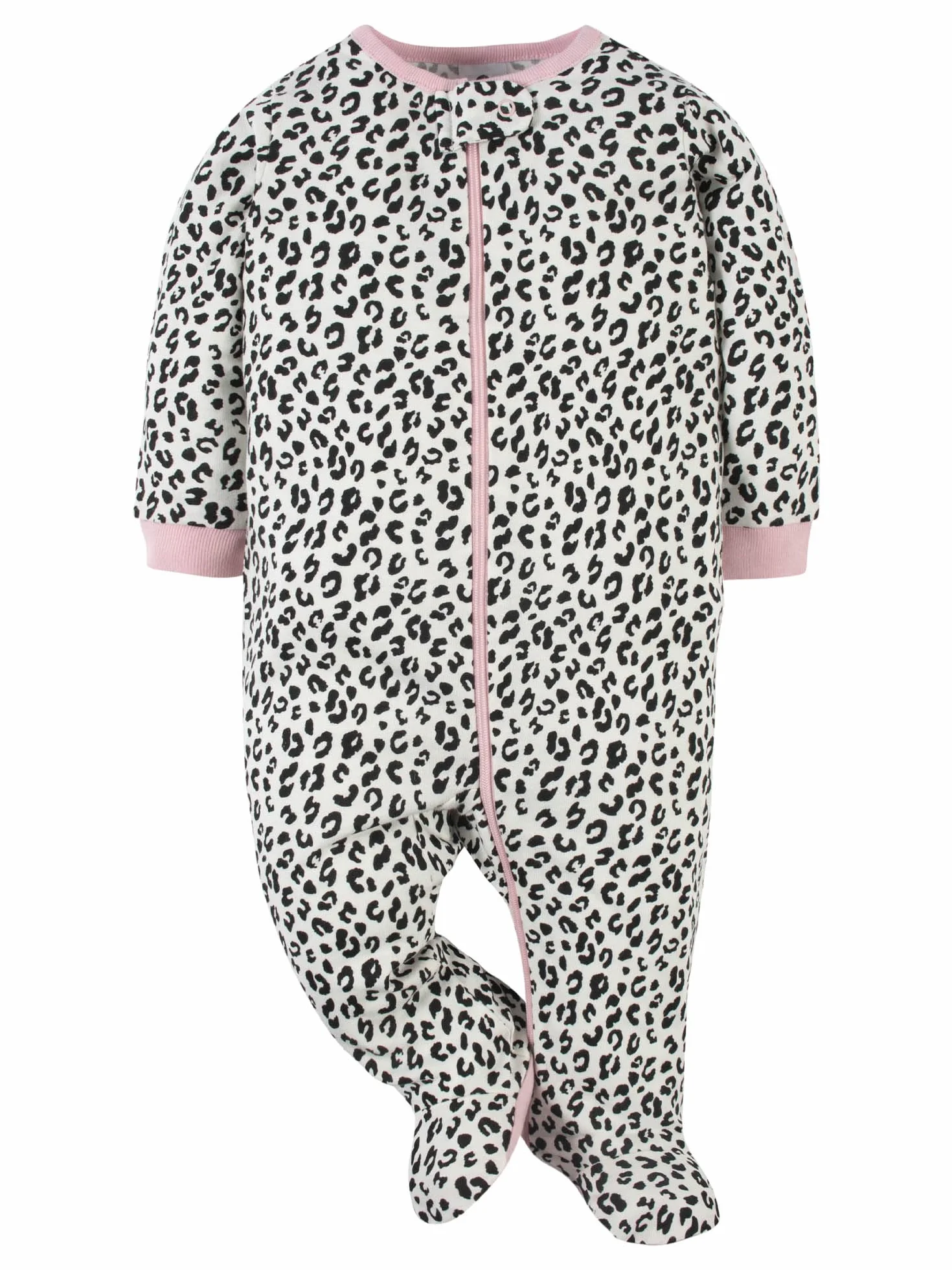 Gerber Mamelucos con pies para dormir y jugar para bebé niña, 4 unidades