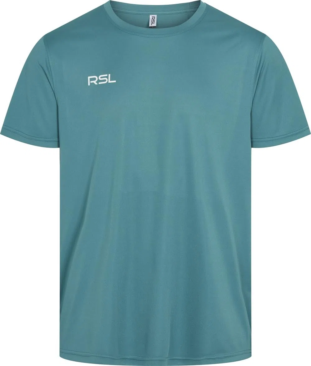 RSL - Camiseta deportiva para hombre, poliéster, elástica, de secado rápido, Volga Lagoon, L
