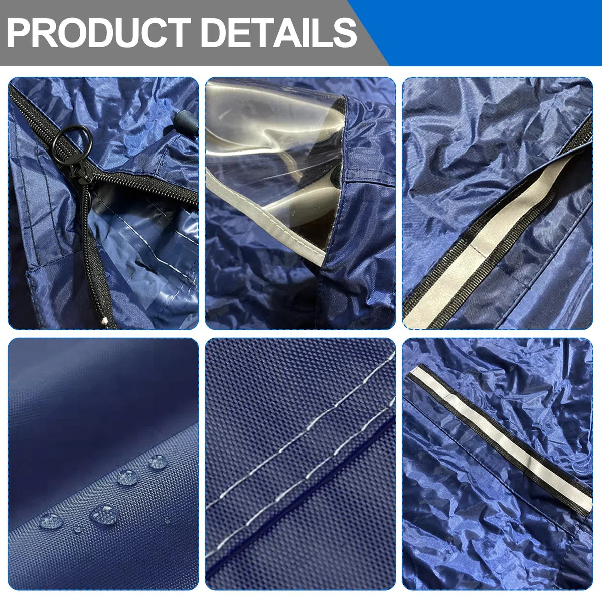 Protector de lluvia para scooter de movilidad, poncho de lluvia para vehículos eléctricos, impermeable para movilidad y scooter, con capucha y panel transparente