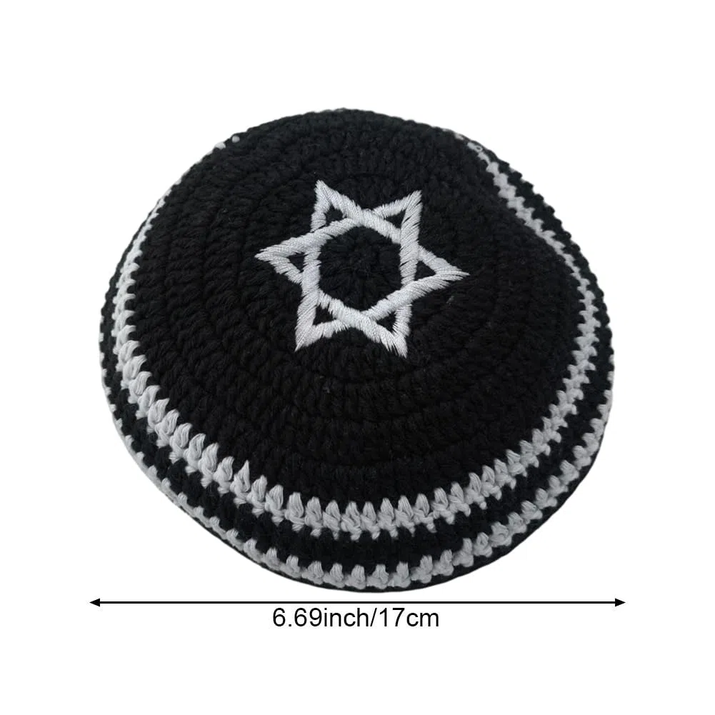 Kipá De Punto Bordada Yarmulke Kipá Judía Yarmulka Sombrero Yarmulka Hombres O Niños