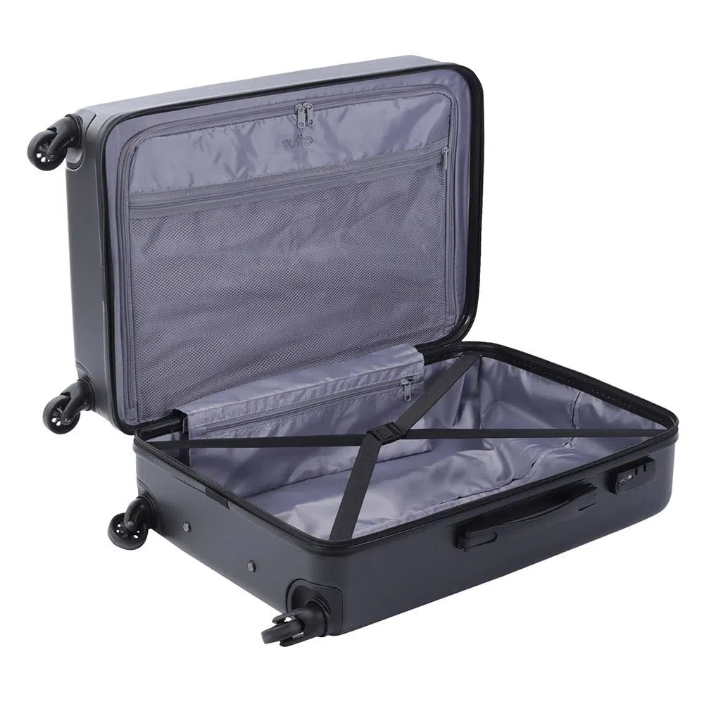 Totto - Viaja con Estilo y Comodidad con la Maleta BAZY Mediana de 360 Grados - para Adultos Unisex - Color Negro
