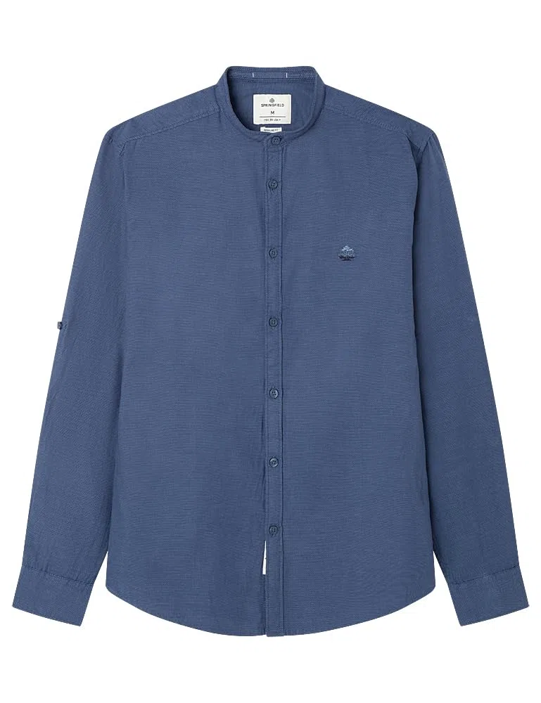 Springfield L/S Trevi Mao Collar Shirt Shirt Hombre