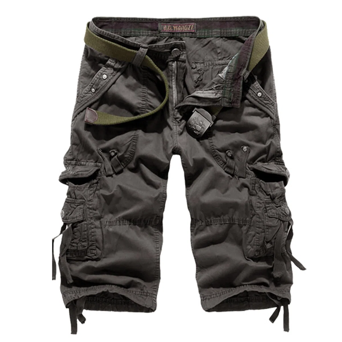 Pantalon Pirata Hombre Pantalones 3/4 Cargo con Múltiples Bolsillos Cuerda De Bombeo Pantalón Elásticos Transpirable Natural Playa Ligero Y Cómodo Pants Estilo Retros