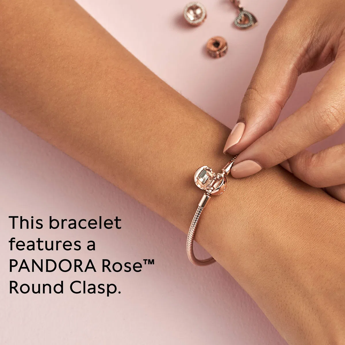 Pandora Icons 14k rose gold-plated snake chain bracelet