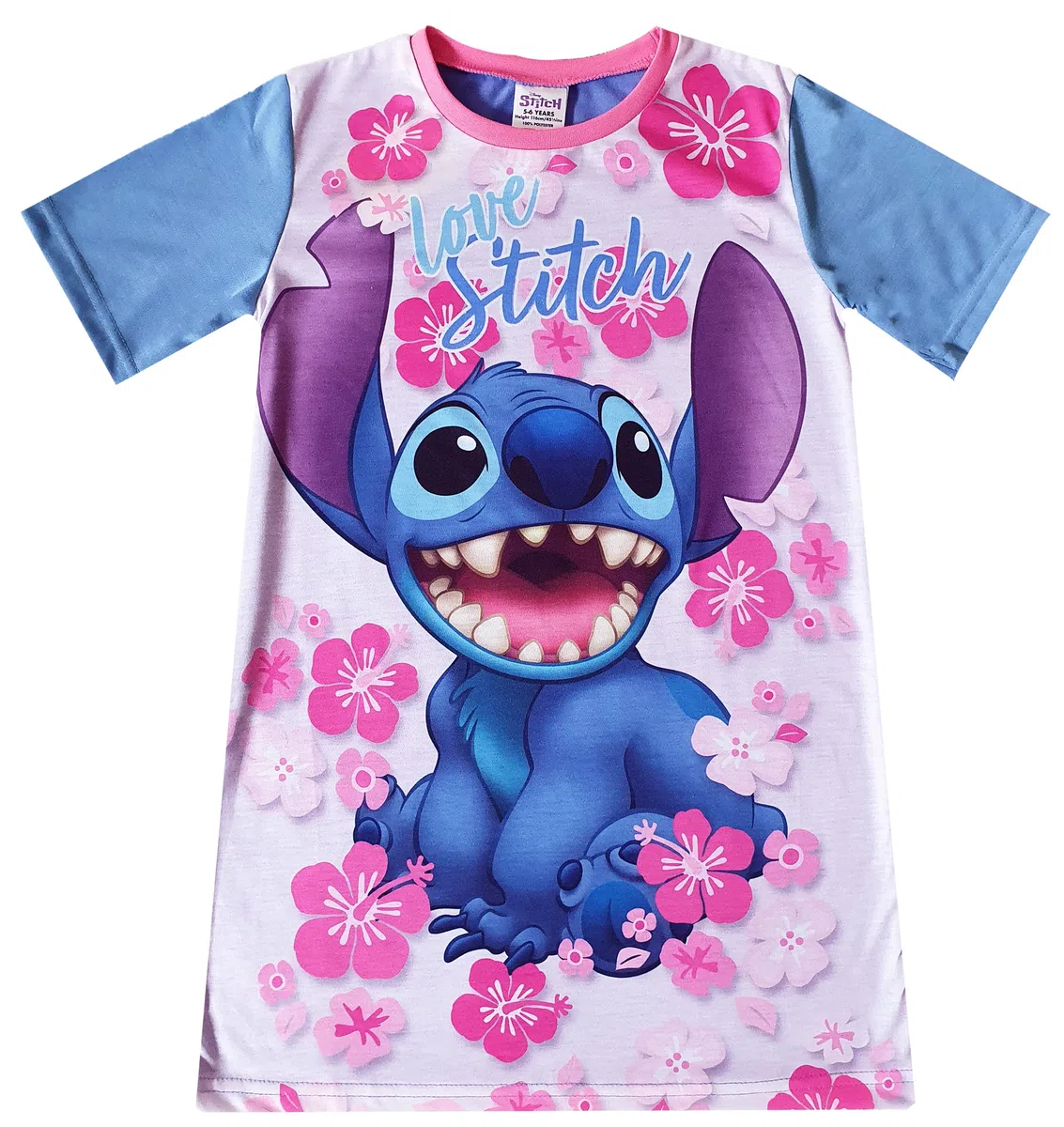 Disney Camisón de noche para niñas de Lilo and Stitch