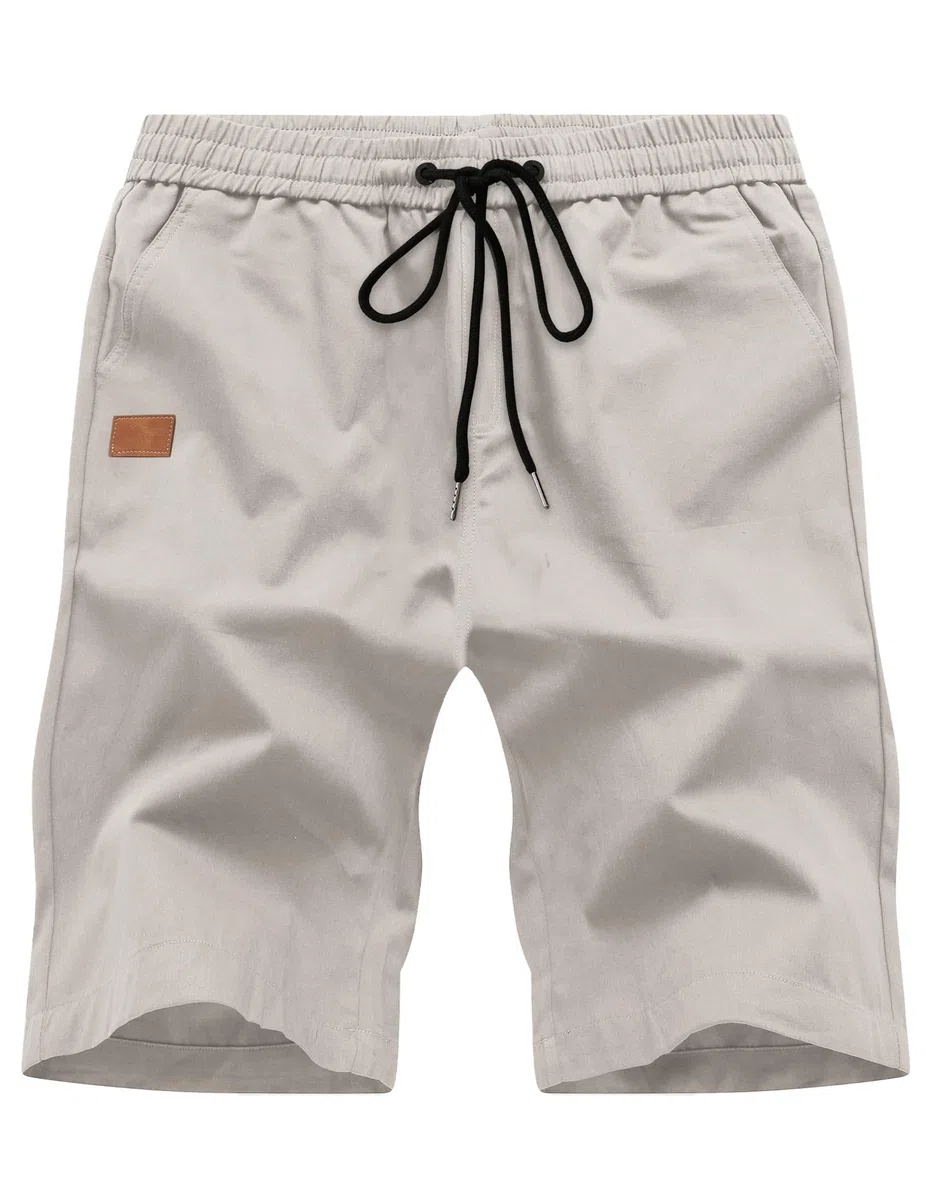 TARAINYA Pantalón Corto Hombre de Algodón Suave con Cordon Ajustable y Bolsillos