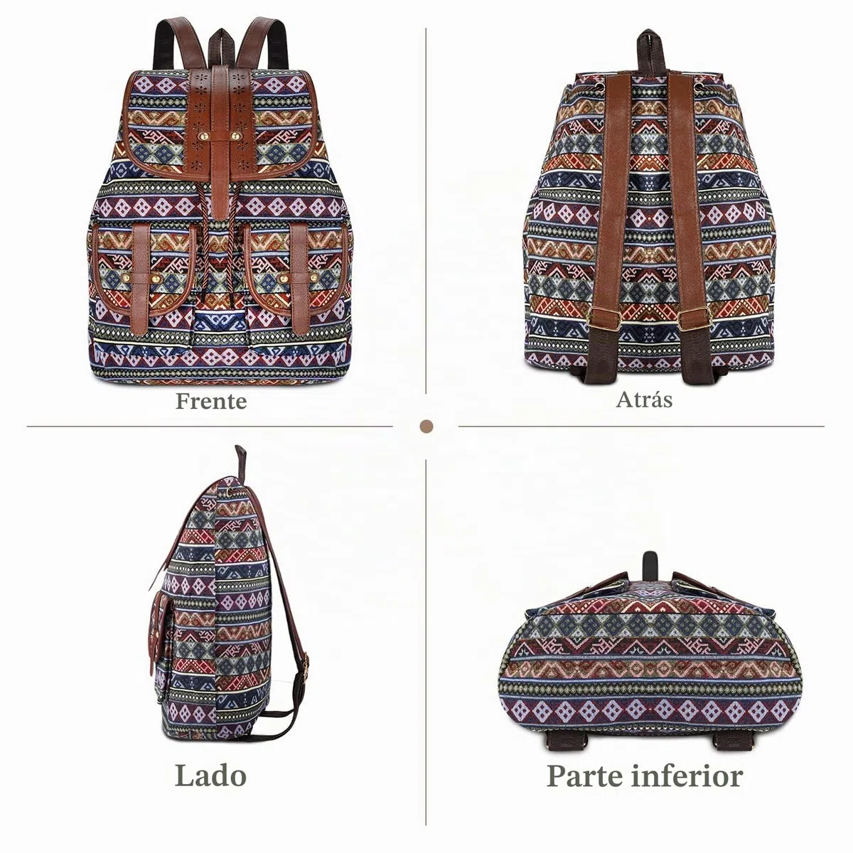 Mochila Vintage Mochila de Viaje Mujer Mochila Portatil Mochila de Hombro Casual Unisex Vintage de College Multifunción Gran Capacidad Piel Mochilas Estudiante Casual Viaje Moda Regalo para Mujer