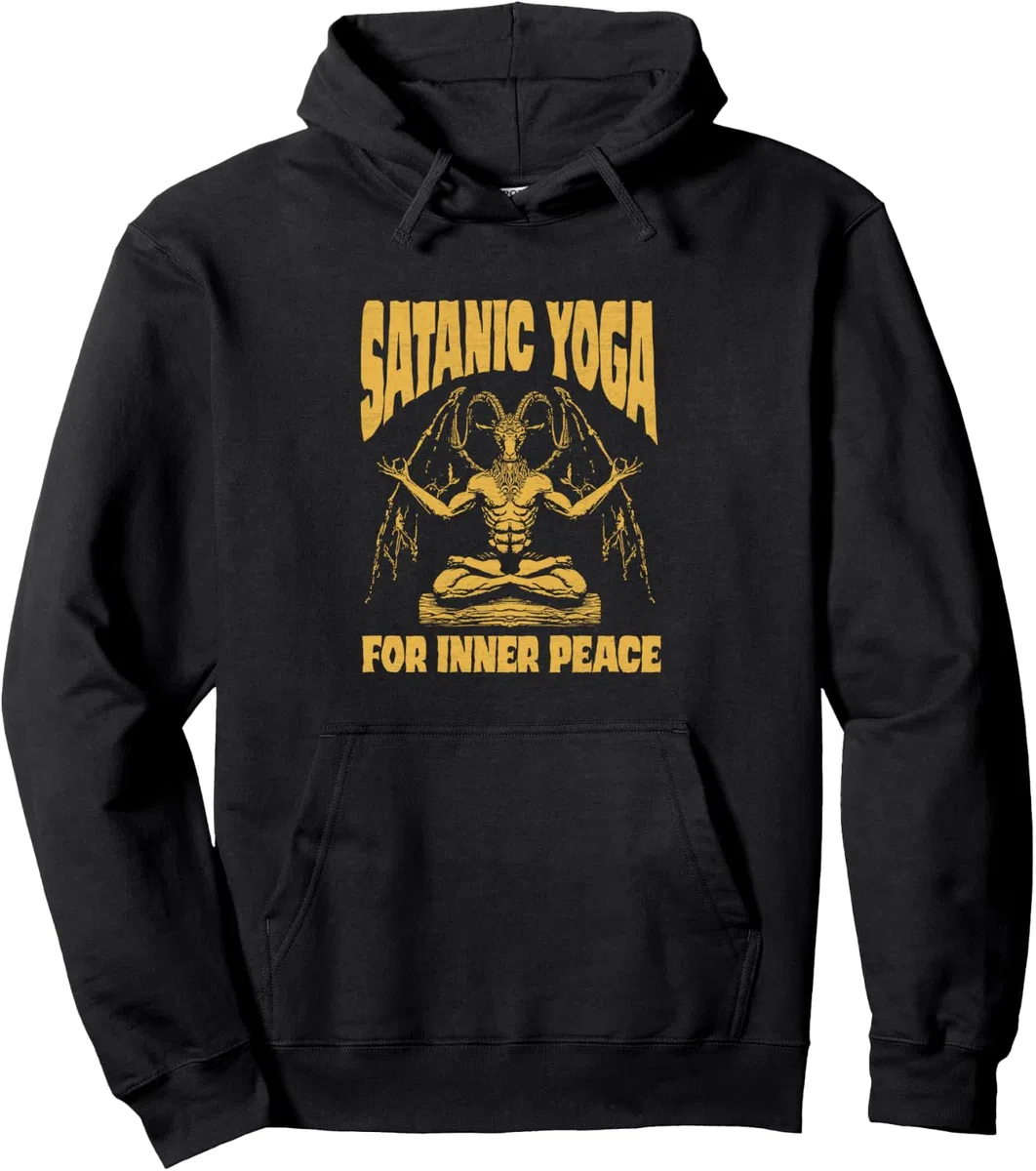 Brujeria Oculta Gótica Satanic Yoga Baphomet Satanás Grunge Sudadera con Capucha