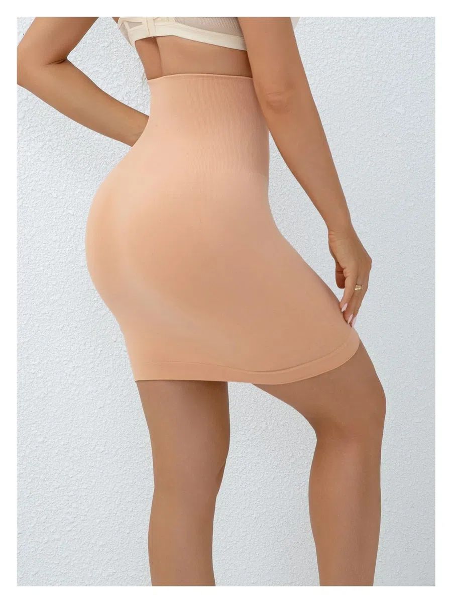 Vestido Moldeador de Cintura Alta, sin Costuras, 2 en 1, con Control Abdomen y Pantalones Cortos incorporados