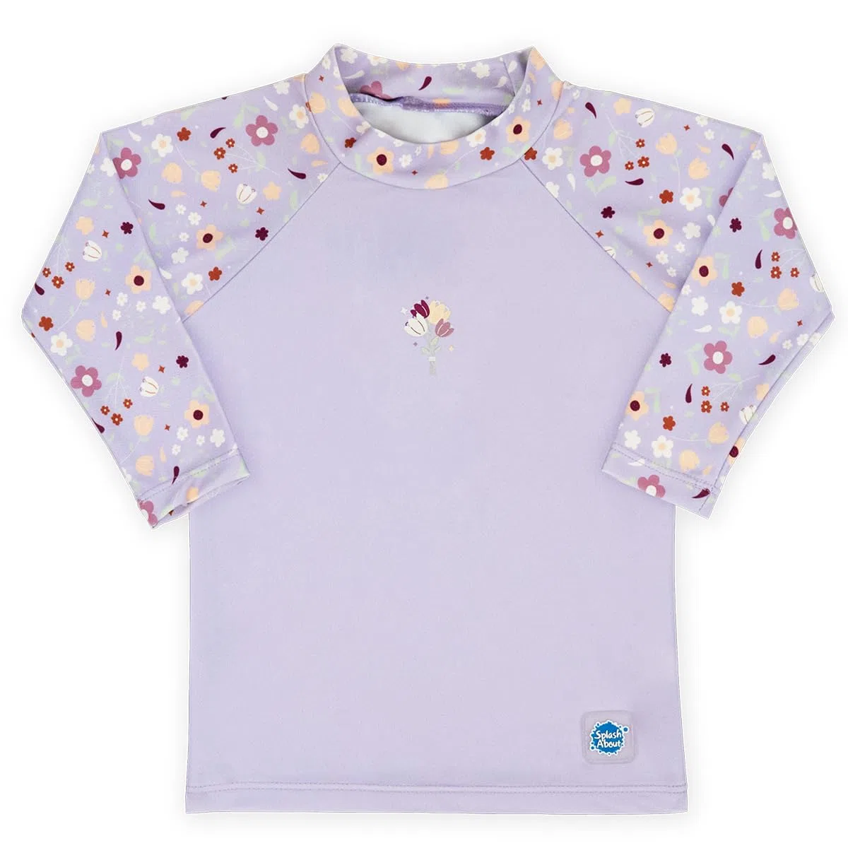 Splash About Long Sleeve Rash Top, Lilac Spring-2 Camisa de protección de Sarpullido, Primavera Lila, 2-3 Years Unisex niños