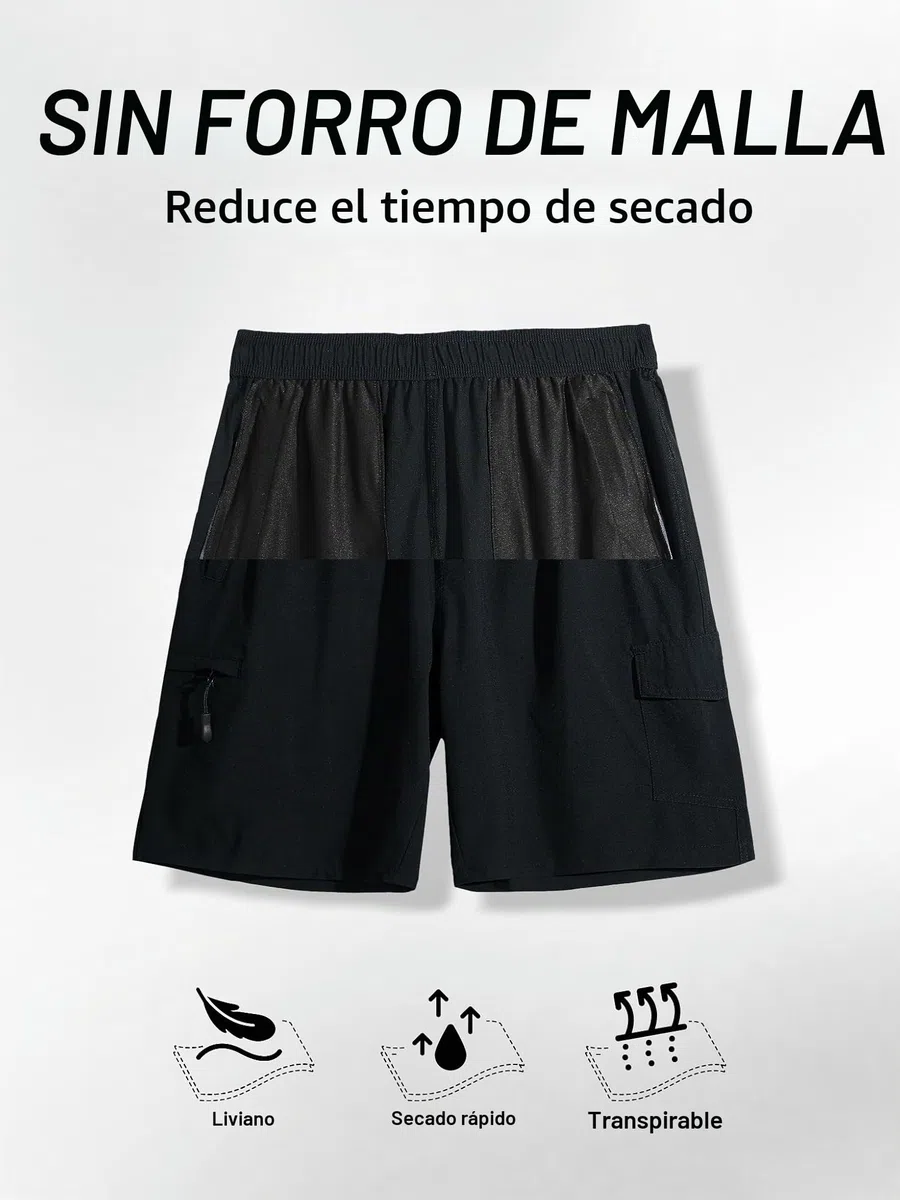 Arcweg Bañador Hombre: Shorts de Natación de Secado Rápido, Bolsillo con Cremallera para Deporte y Ocio (S-3XL)