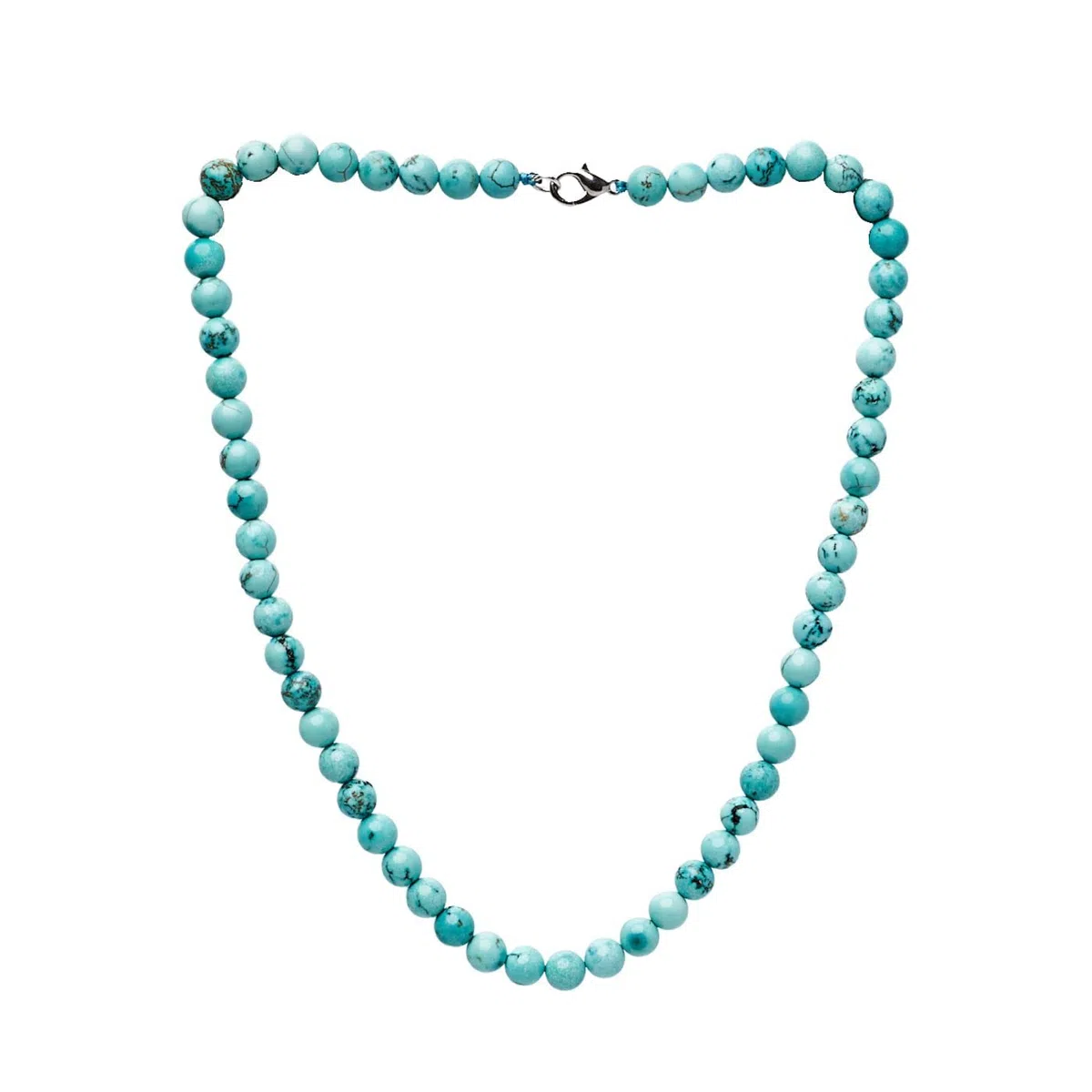 Collar de Cuentas para Hombre | Collar de Cristal Curativo de Piedras preciosas Naturales para Hombres hecho a Mano Para Hombres (azul turquesa)