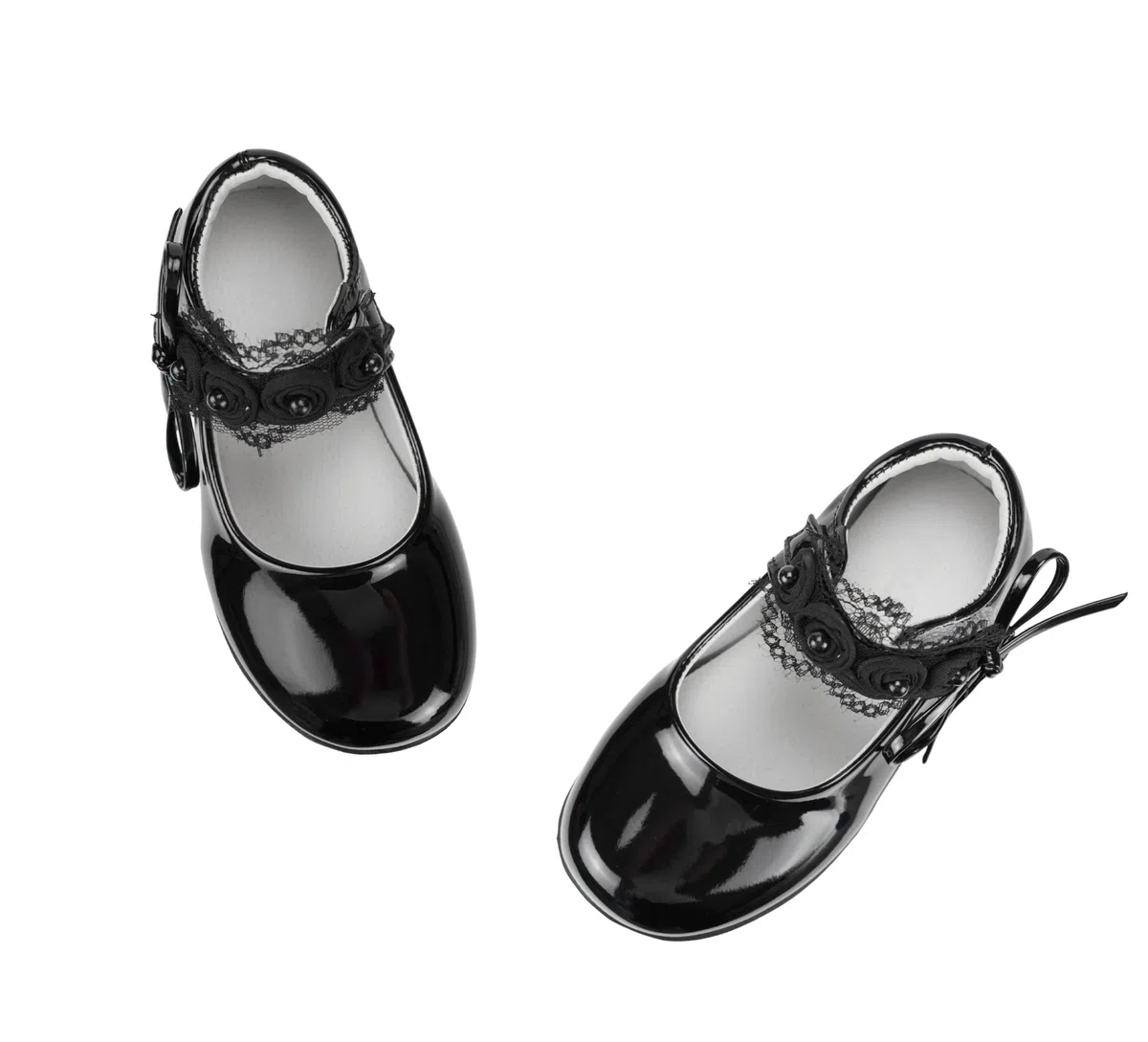 Zapatos Planos Chica Bailarinas Mary Jane Princesa de Niña con Lazo, Encaje por Escuela, Eventos, Fiestas