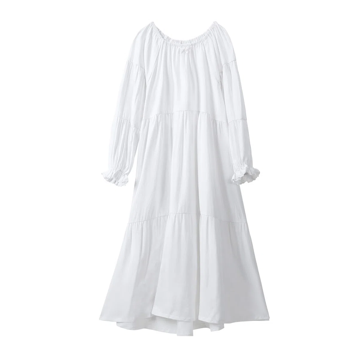 Verve Jelly, camisones de Modal para niñas pequeñas, camisones suaves de princesa de manga larga con cuello redondo, camisón de longitud completa, conjunto de vestido de pastel
