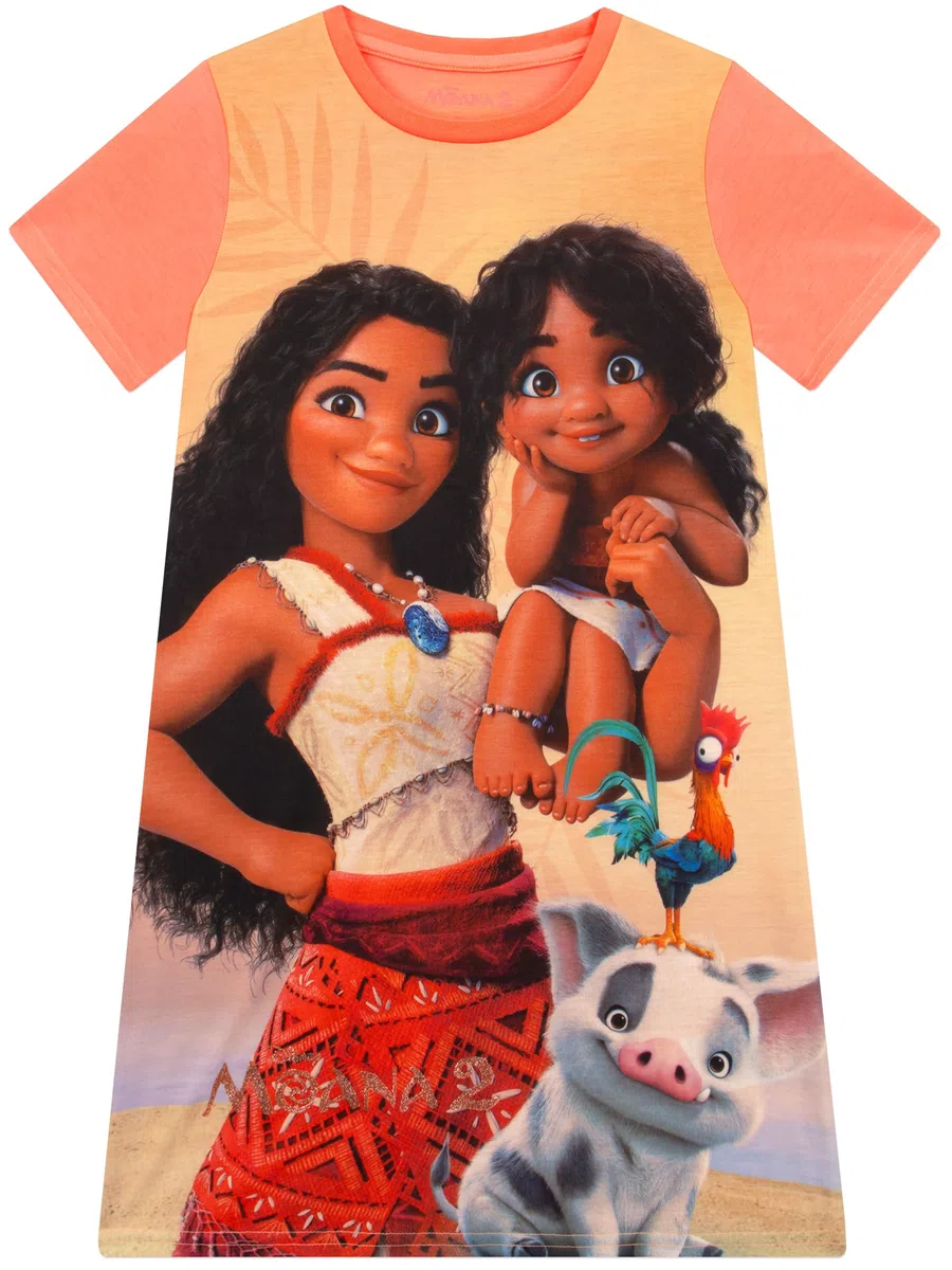 Disney Pijama Niña Moana | Camisón Niña Vaiana 2 | Pijama | Camisones