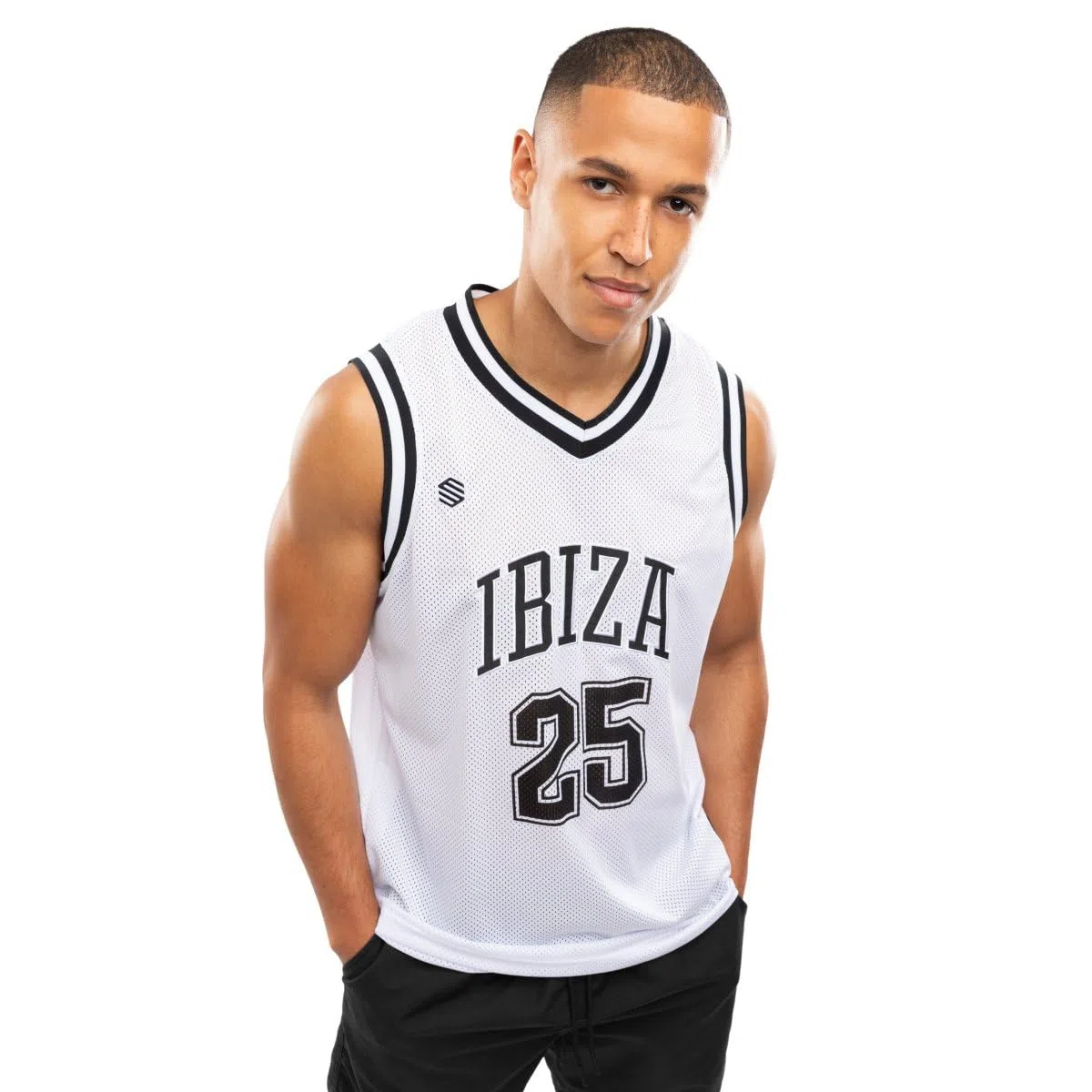 SIROKO Camiseta Baloncesto Ibiza Lifestyle IBZ Pedrera White Blanco